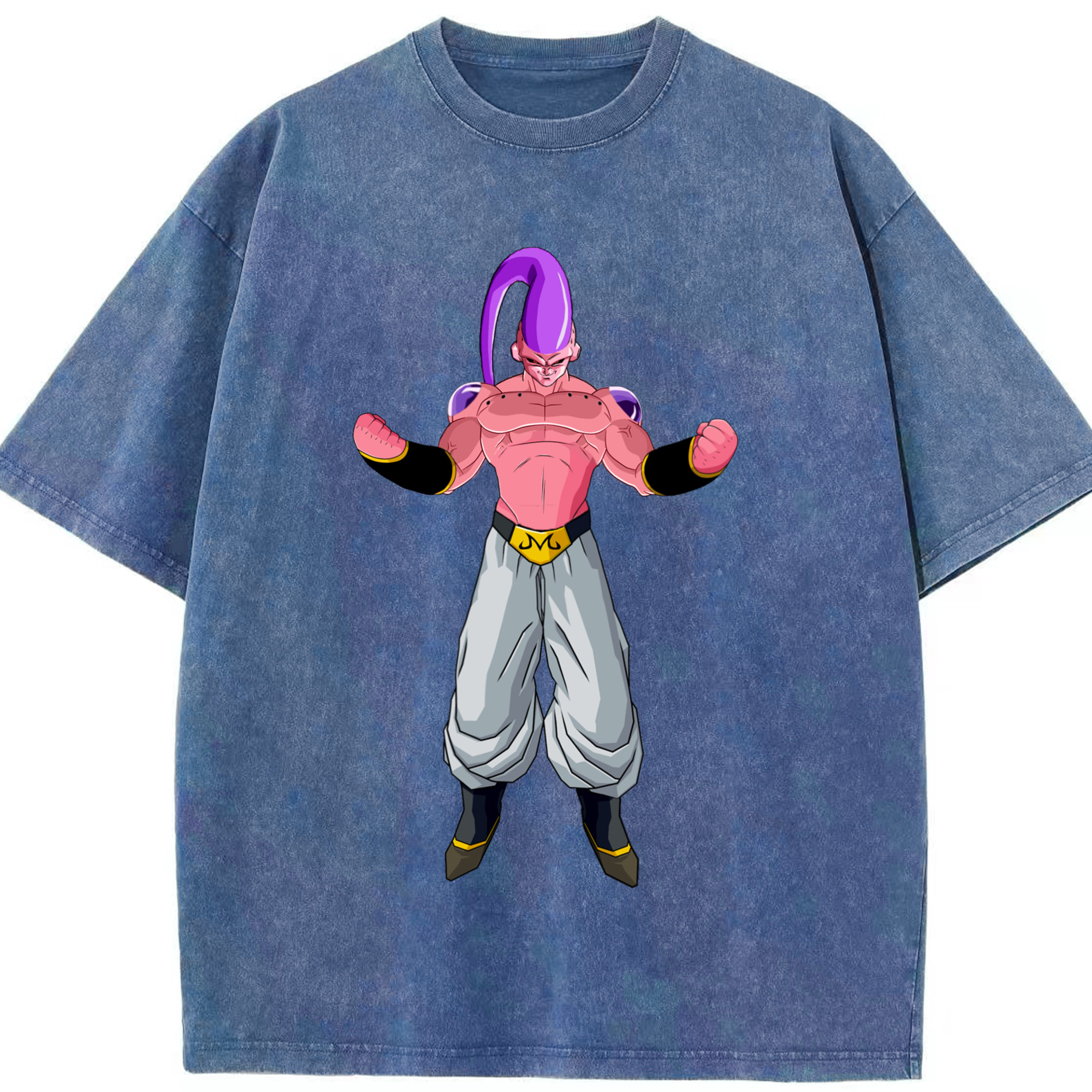 ドラゴンボール 魔人ブウ DRAGON BALL Majin Buu 綿100% ヴィンテージ風 半袖Tシャツ（フロントプリント）