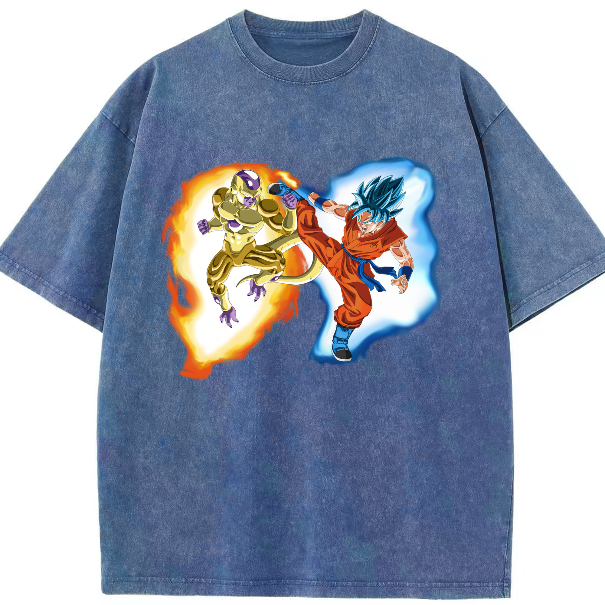 （画像用） ドラゴンボール フリーザ DRAGON BALL Frieza 綿100% ヴィンテージ風 半袖Tシャツ（フロントプリント）