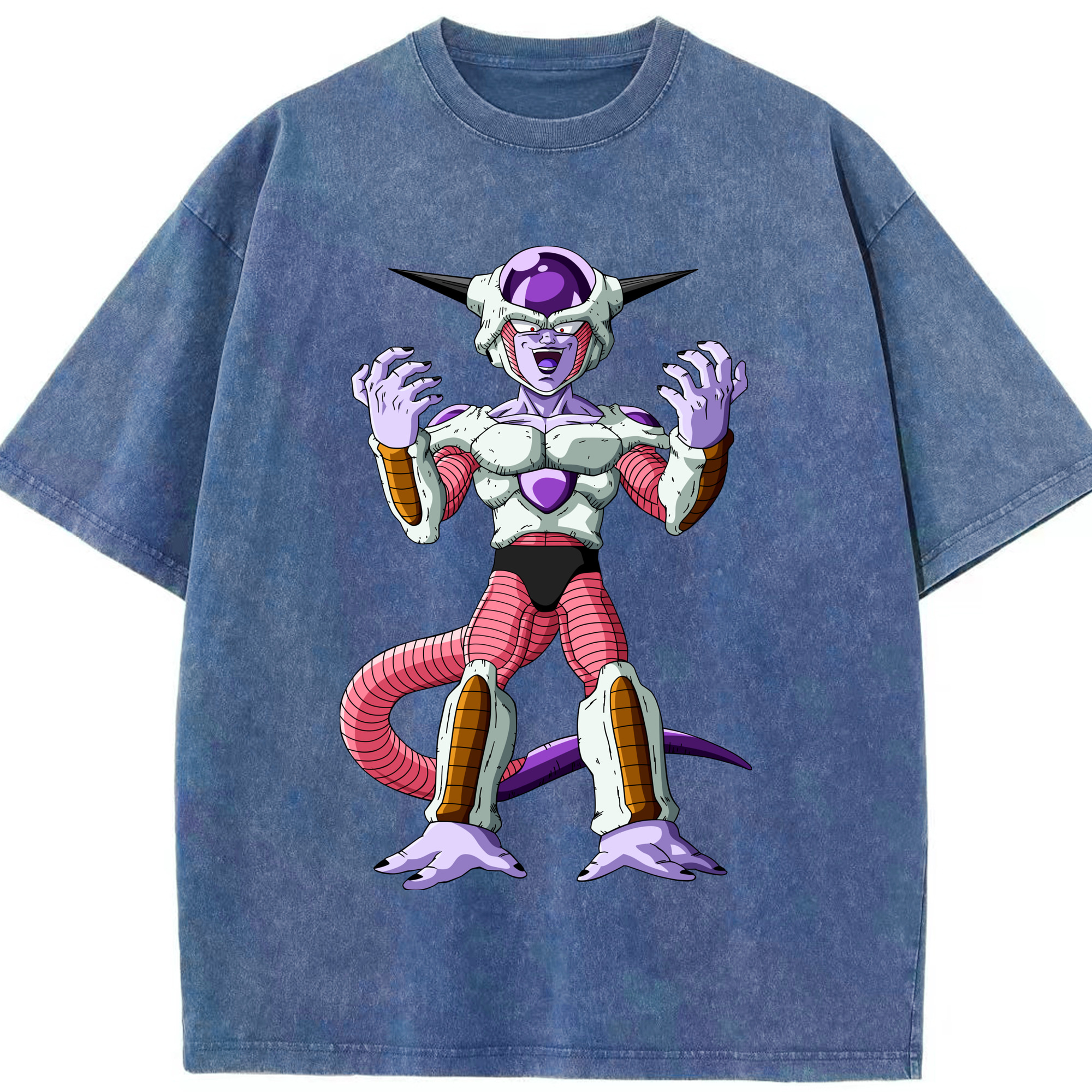 （画像用） ドラゴンボール フリーザ DRAGON BALL Frieza 綿100% ヴィンテージ風 半袖Tシャツ（フロントプリント）