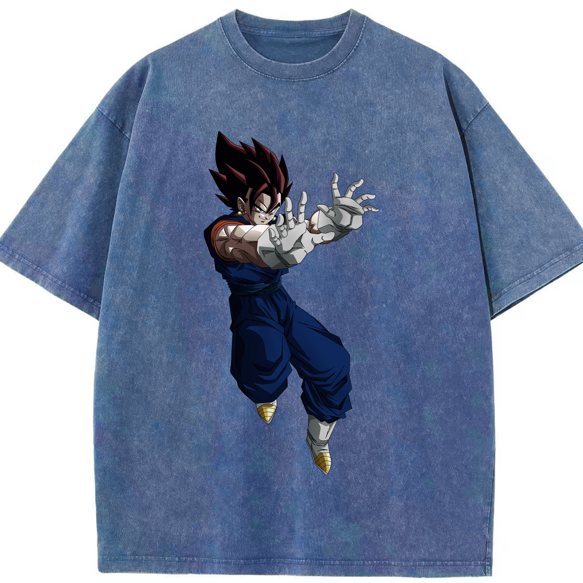 （画像用） ドラゴンボール ベジット DRAGON BALL Vegetto 綿100% ヴィンテージ風 半袖Tシャツ（フロントプリント）