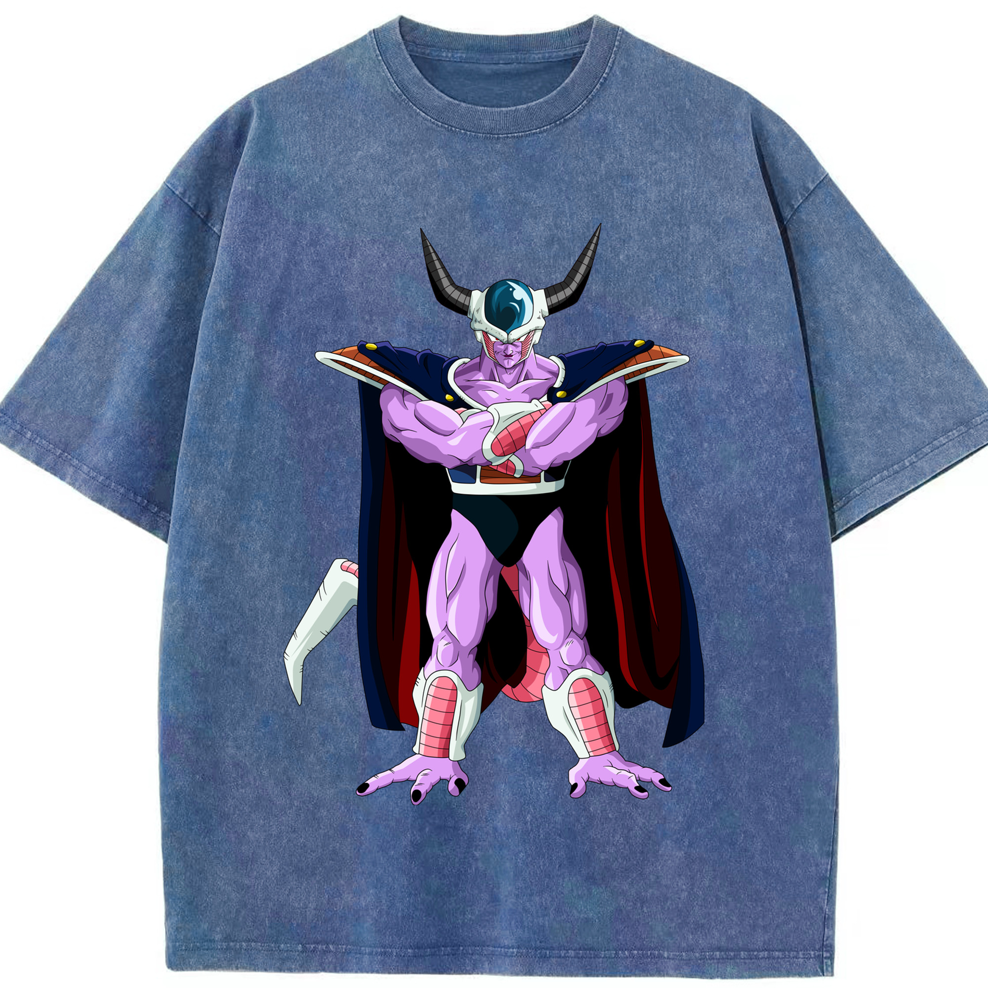 （画像用） ドラゴンボール コルド大王 DRAGON BALL King Cold 綿100% ヴィンテージ風 半袖Tシャツ（フロントプリント）