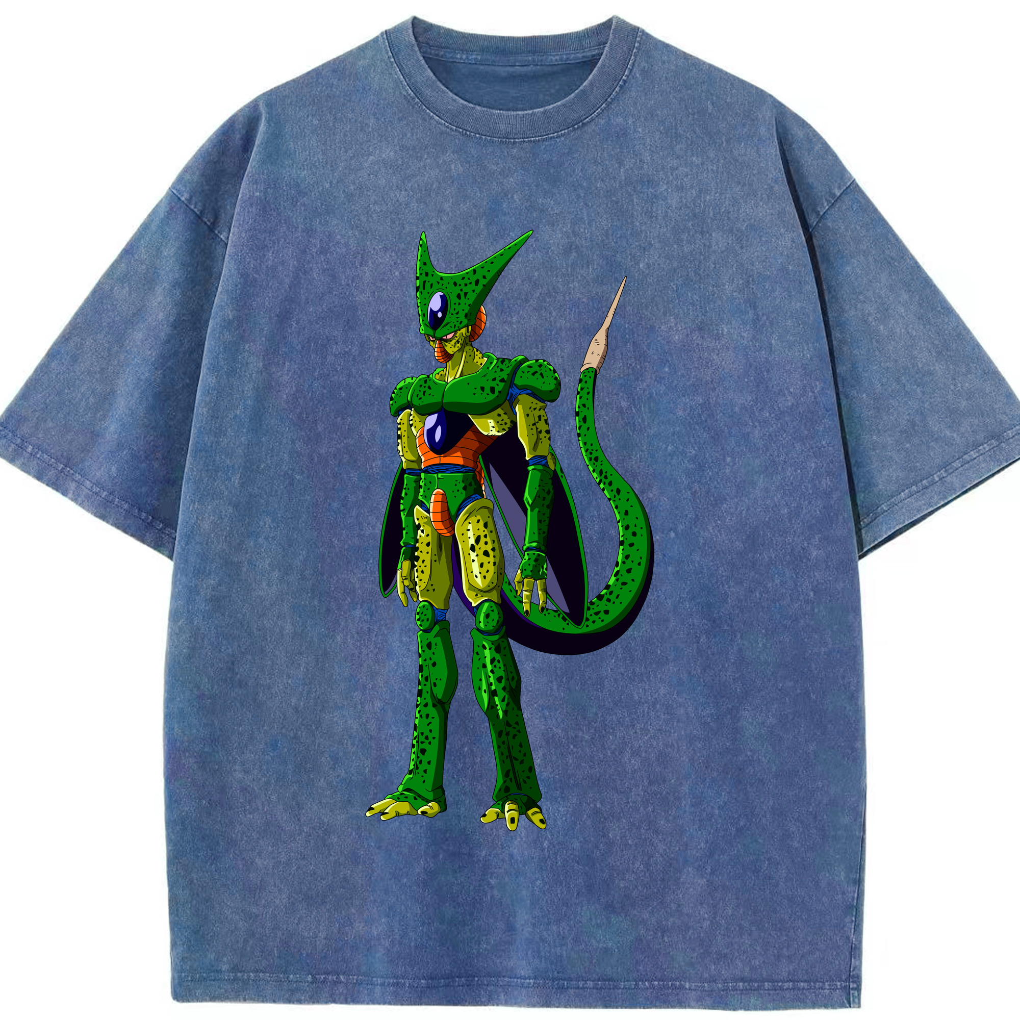 （画像用） ドラゴンボール セル DRAGON BALL Cell 綿100% ヴィンテージ風 半袖Tシャツ（フロントプリント）