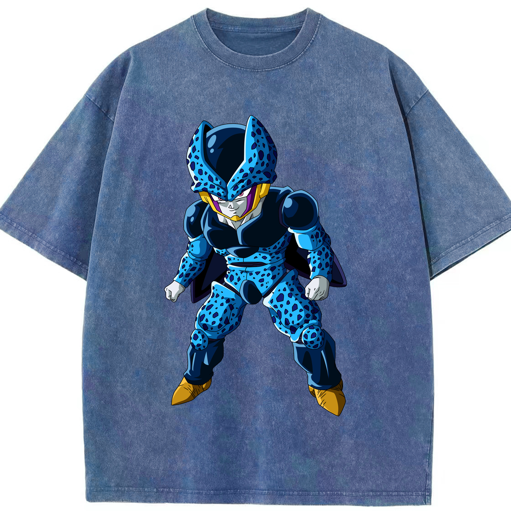 （画像用） ドラゴンボール セル DRAGON BALL Cell 綿100% ヴィンテージ風 半袖Tシャツ（フロントプリント）