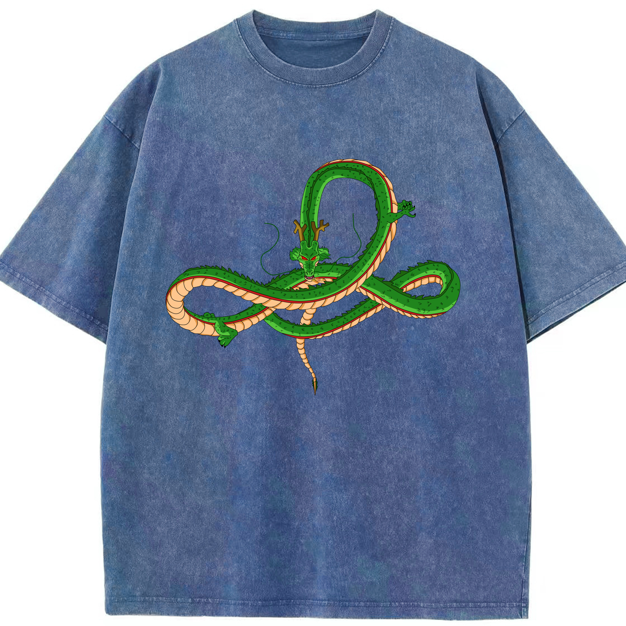 （画像用） ドラゴンボール 神龍 シェンロン DRAGON BALL Shenron 綿100% ヴィンテージ風 半袖Tシャツ（フロントプリント）