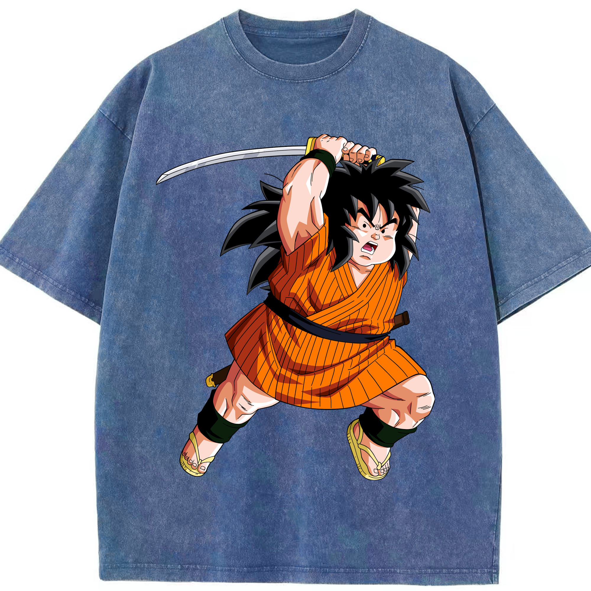 （画像用） ドラゴンボール やじろべえ DRAGON BALL Yajirobe 綿100% ヴィンテージ風 半袖Tシャツ（フロントプリント）