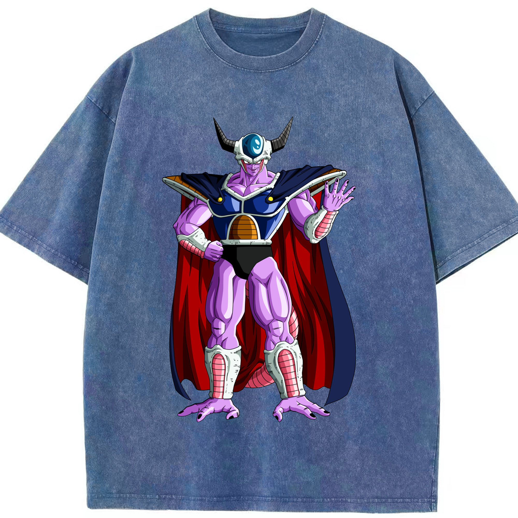 （画像用） ドラゴンボール コルド大王 DRAGON BALL King Cold 綿100% ヴィンテージ風 半袖Tシャツ（フロントプリント）