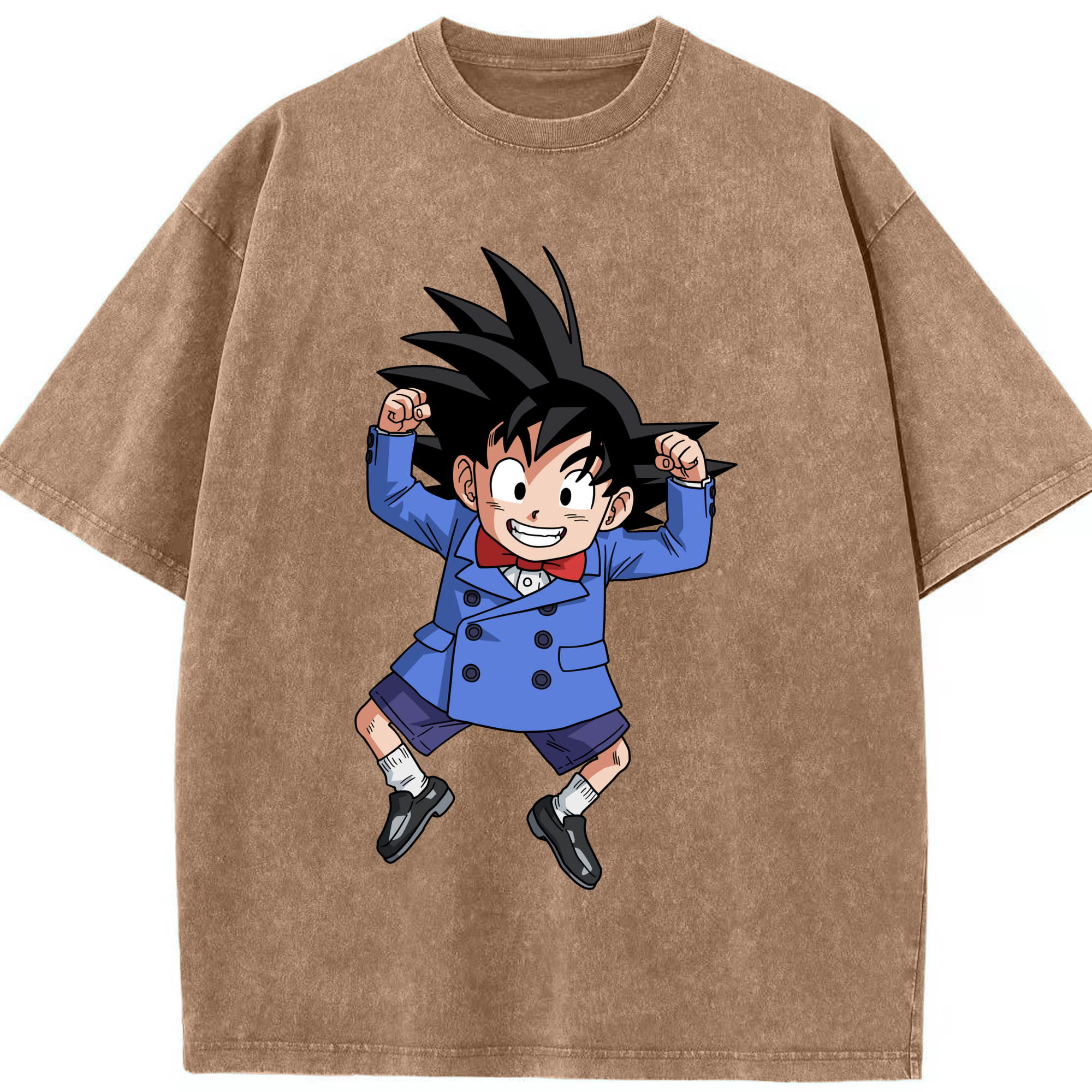 （画像用） ドラゴンボール 孫悟空（そん ごくう）Son Goku カカロット DRAGON BALL Kakarotto 綿100% ヴィンテージ風 半袖Tシャツ（フロントプリント）