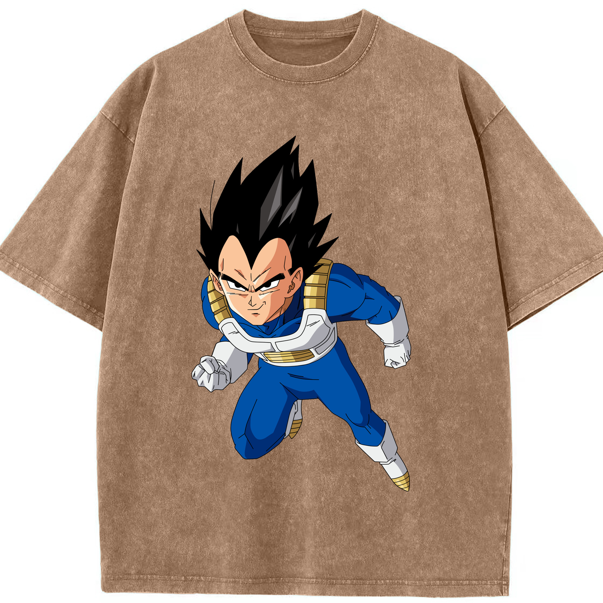 （画像用） ドラゴンボール ベジータ四世（Bejīta Yonsei）DRAGON BALL Vegeta IV 綿100% ヴィンテージ風 半袖Tシャツ（フロントプリント）