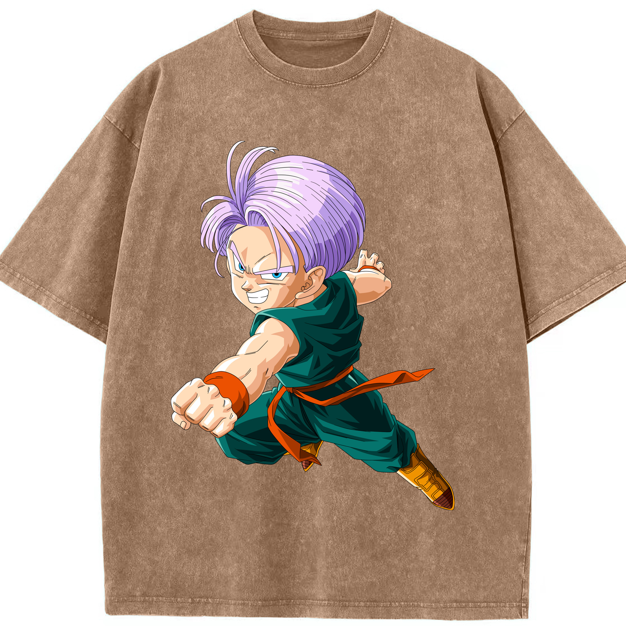 （画像用） ドラゴンボール トランクス（Torankusu）DRAGON BALL Trunks 綿100% ヴィンテージ風 半袖Tシャツ（フロントプリント）