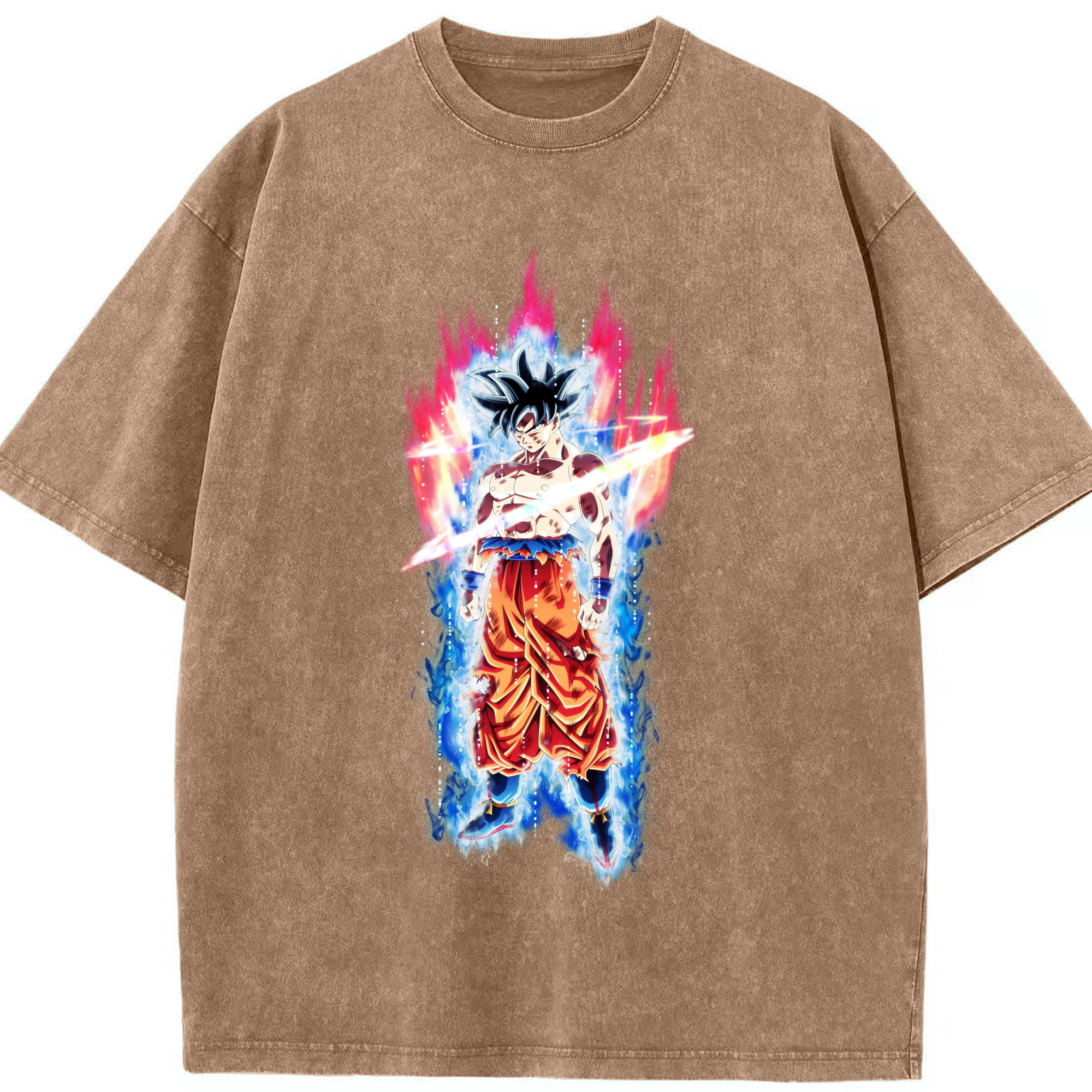 （画像用） ドラゴンボール 孫悟空（そん ごくう）Son Goku カカロット DRAGON BALL Kakarotto 綿100% ヴィンテージ風 半袖Tシャツ（フロントプリント）