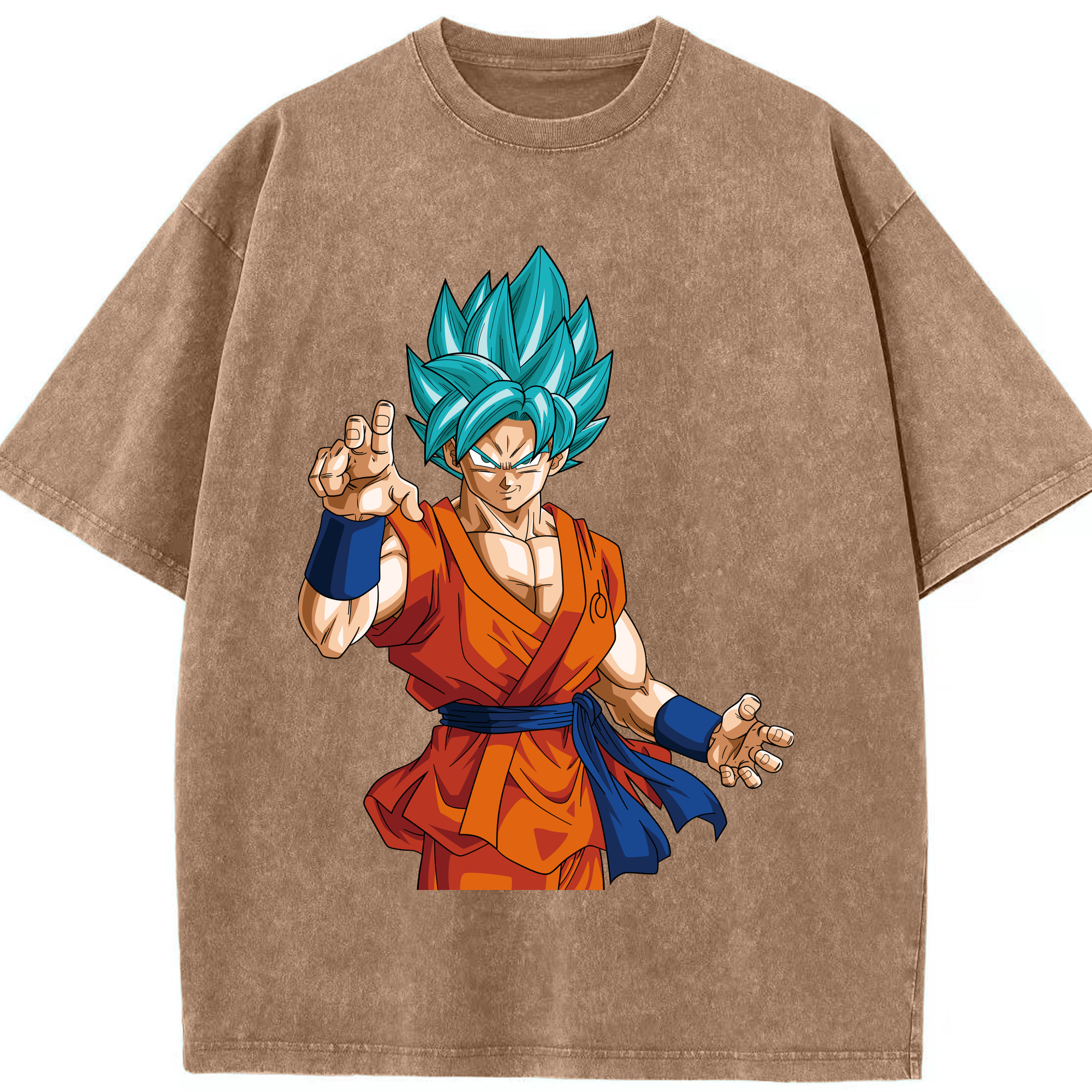 （画像用） ドラゴンボール 孫悟空（そん ごくう）Son Goku カカロット DRAGON BALL Kakarotto 綿100% ヴィンテージ風 半袖Tシャツ（フロントプリント）