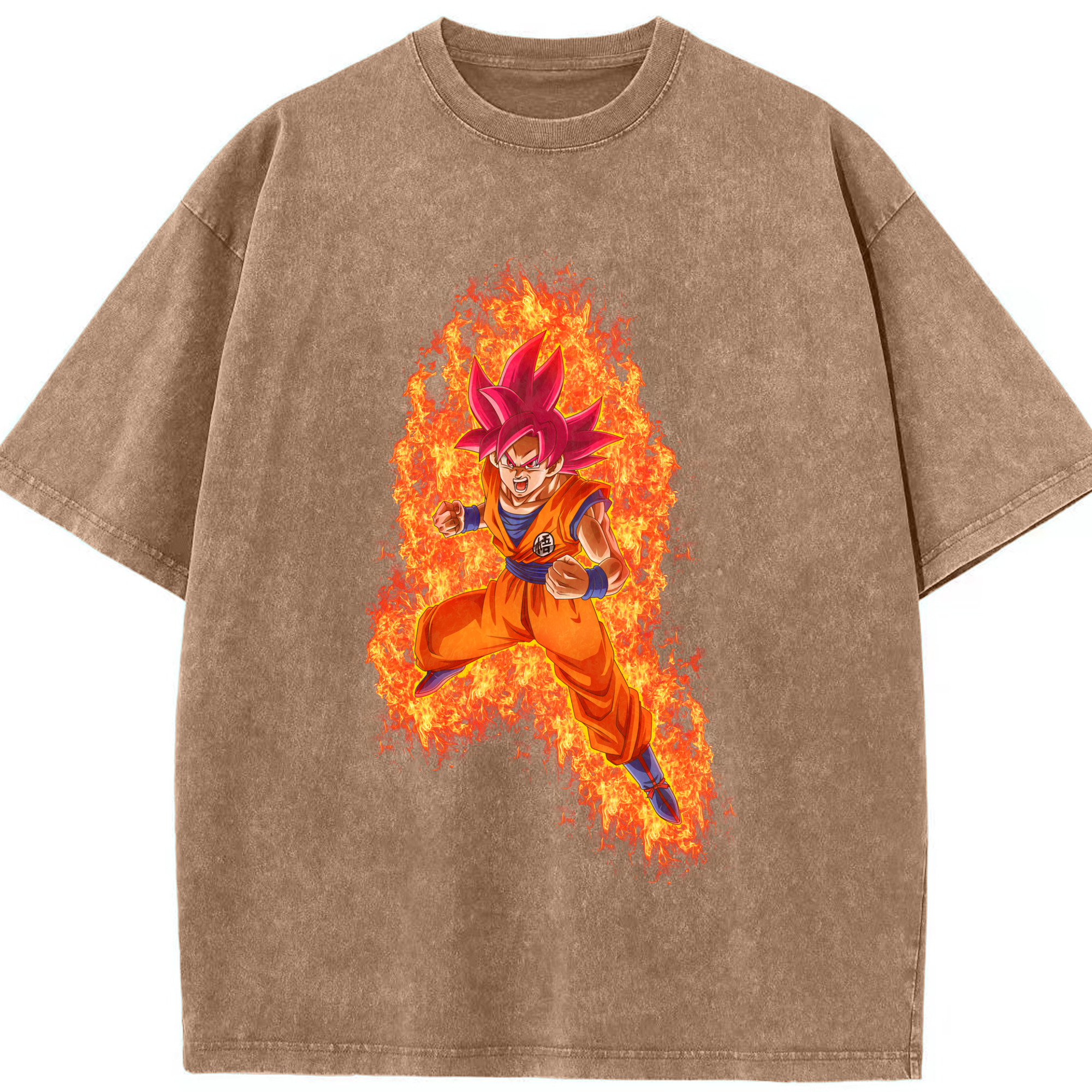 （画像用） ドラゴンボール 孫悟空（そん ごくう）Son Goku カカロット DRAGON BALL Kakarotto 綿100% ヴィンテージ風 半袖Tシャツ（フロントプリント）