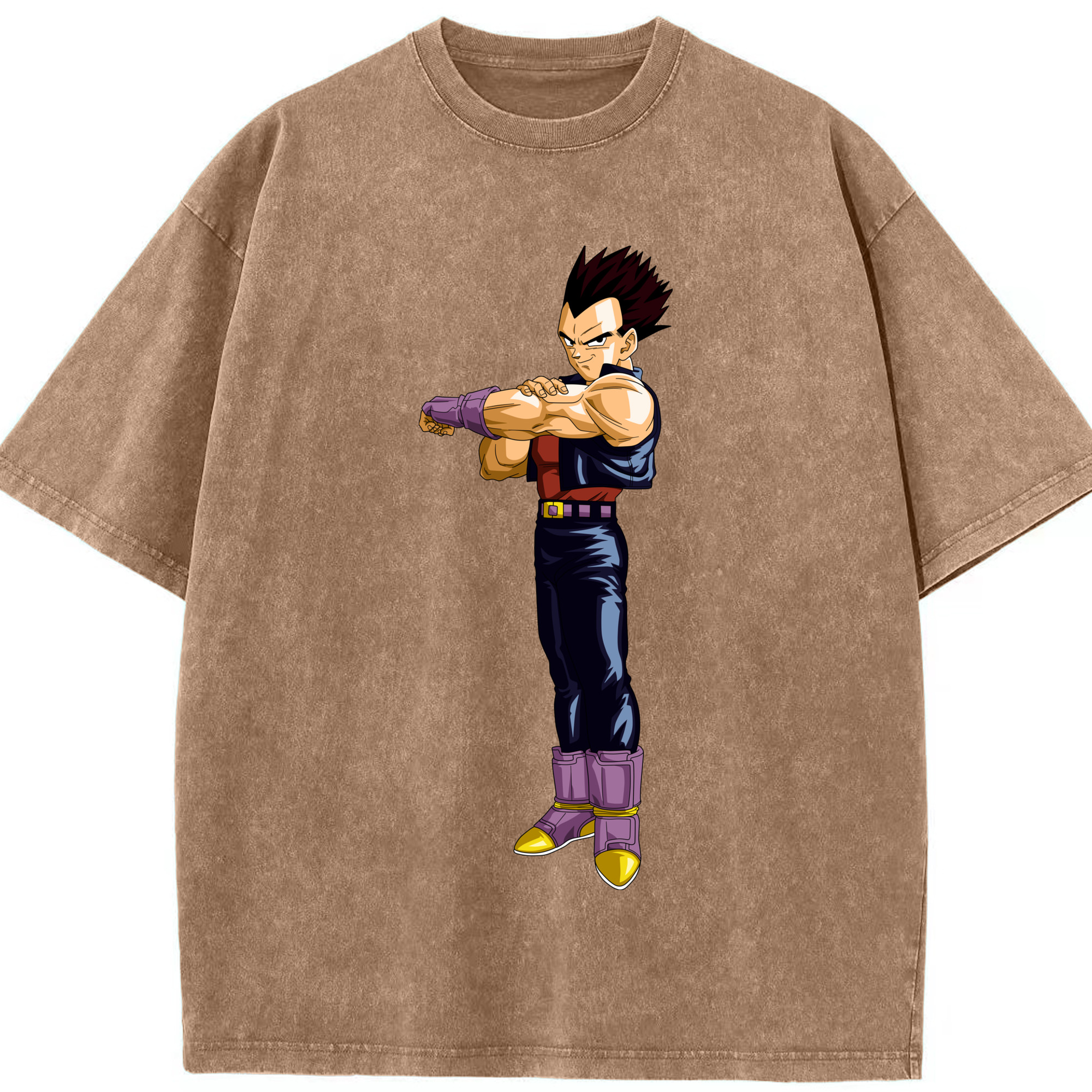（画像用） ドラゴンボール ベジータ四世（Bejīta Yonsei）DRAGON BALL Vegeta IV 綿100% ヴィンテージ風 半袖Tシャツ（フロントプリント）