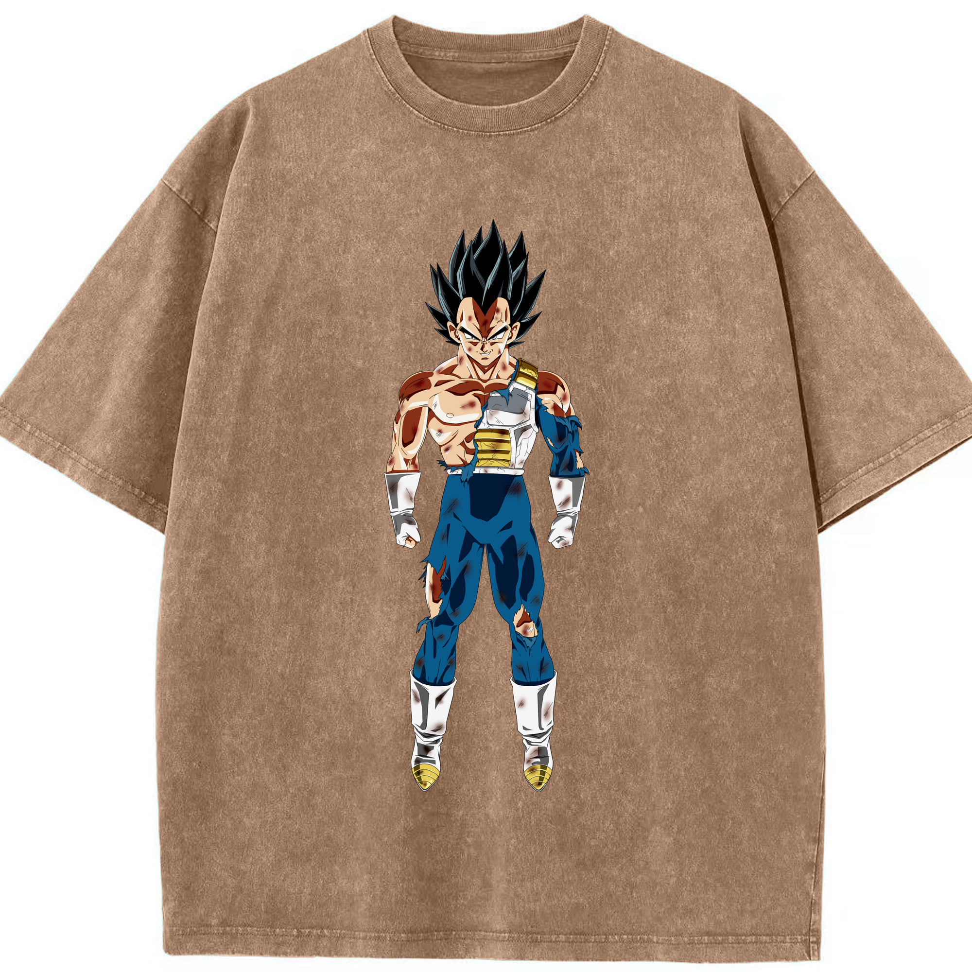 （画像用） ドラゴンボール ベジータ四世（Bejīta Yonsei）DRAGON BALL Vegeta IV 綿100% ヴィンテージ風 半袖Tシャツ（フロントプリント）