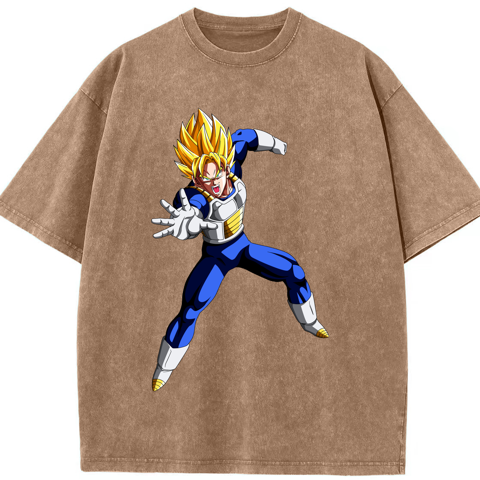 （画像用） ドラゴンボール ベジータ四世（Bejīta Yonsei）DRAGON BALL Vegeta IV 綿100% ヴィンテージ風 半袖Tシャツ（フロントプリント）