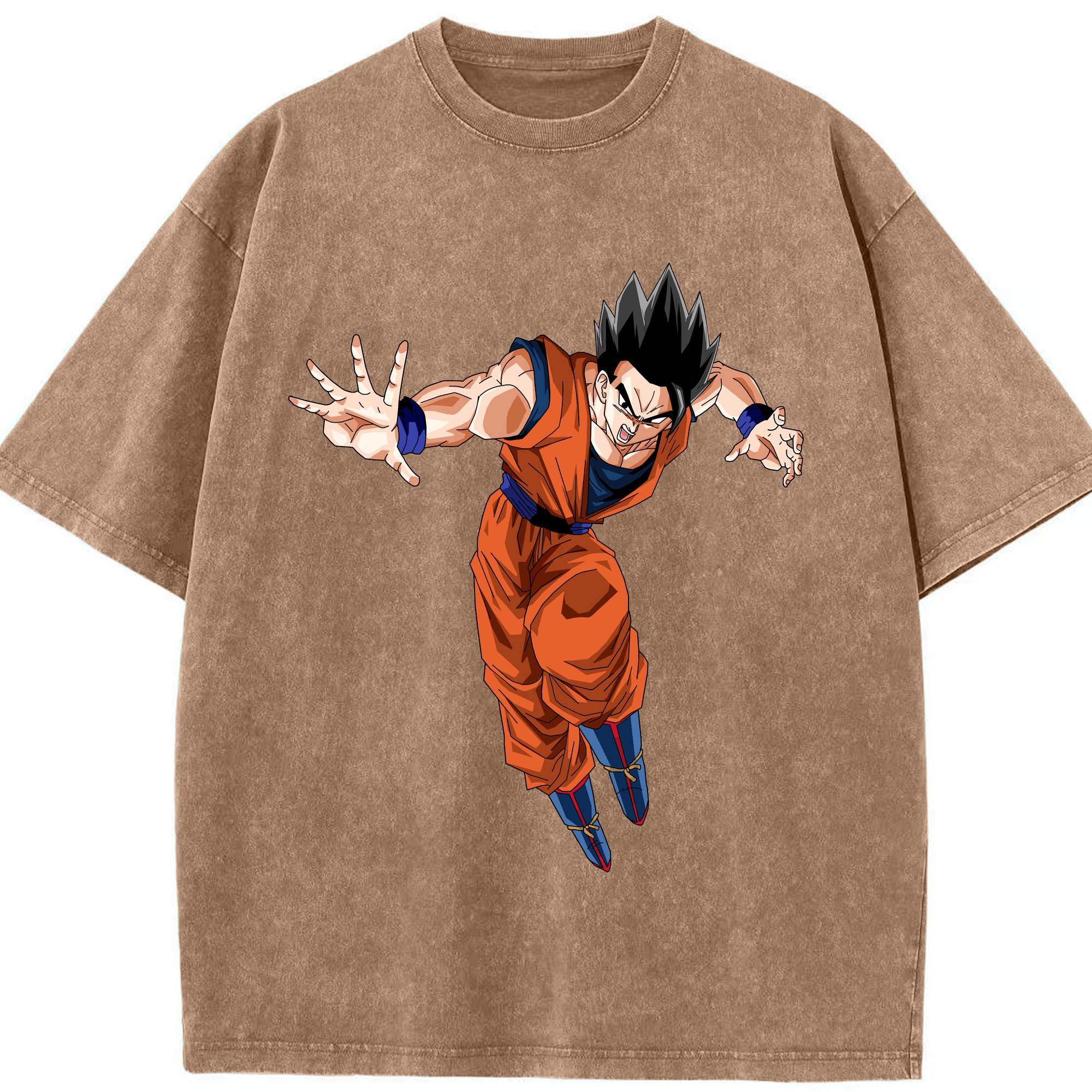 （画像用） ドラゴンボール 孫 悟飯（そんごはん）DRAGON BALL Son Gohan 綿100% ヴィンテージ風 半袖Tシャツ（フロントプリント）