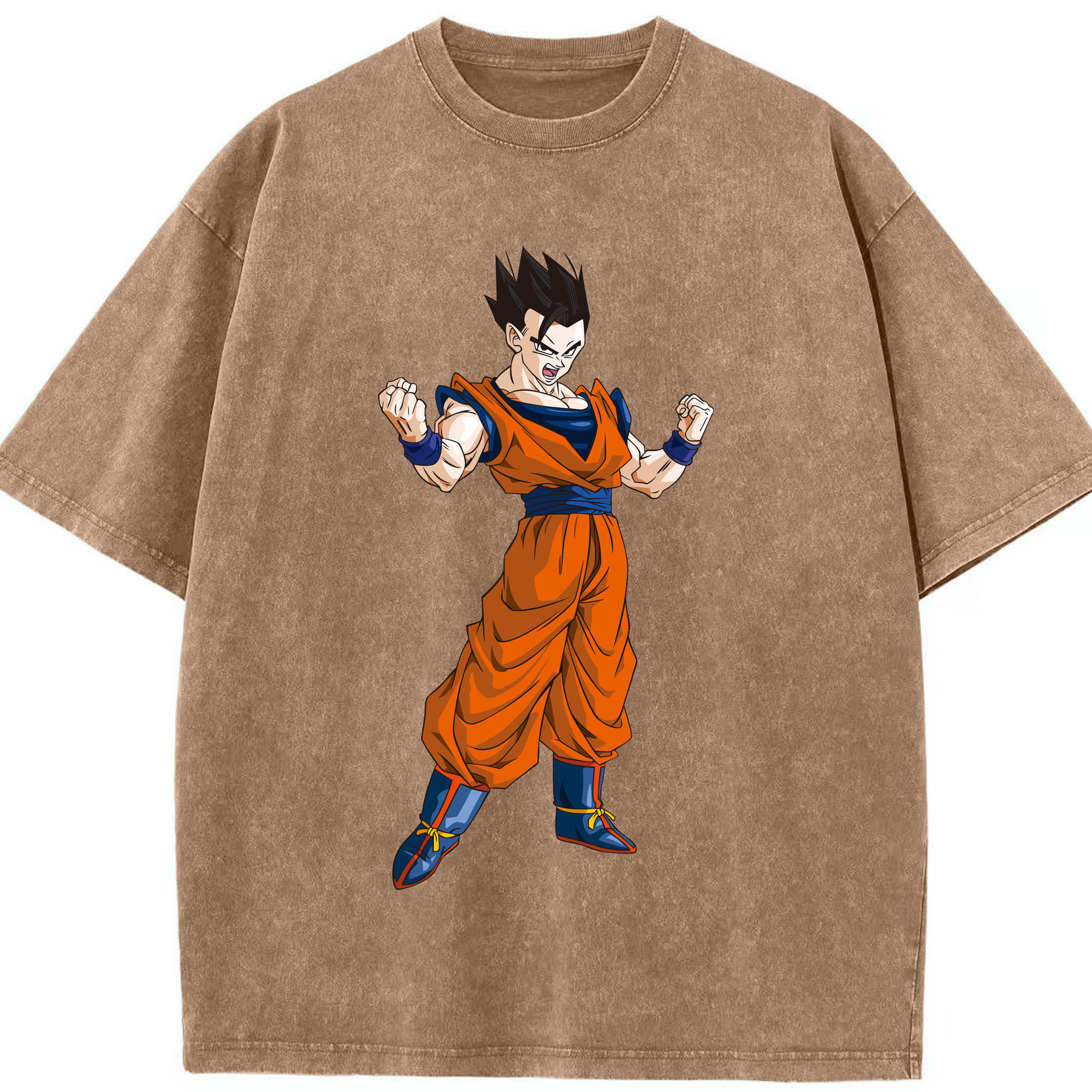 （画像用） ドラゴンボール 孫 悟飯（そんごはん）DRAGON BALL Son Gohan 綿100% ヴィンテージ風 半袖Tシャツ（フロントプリント）