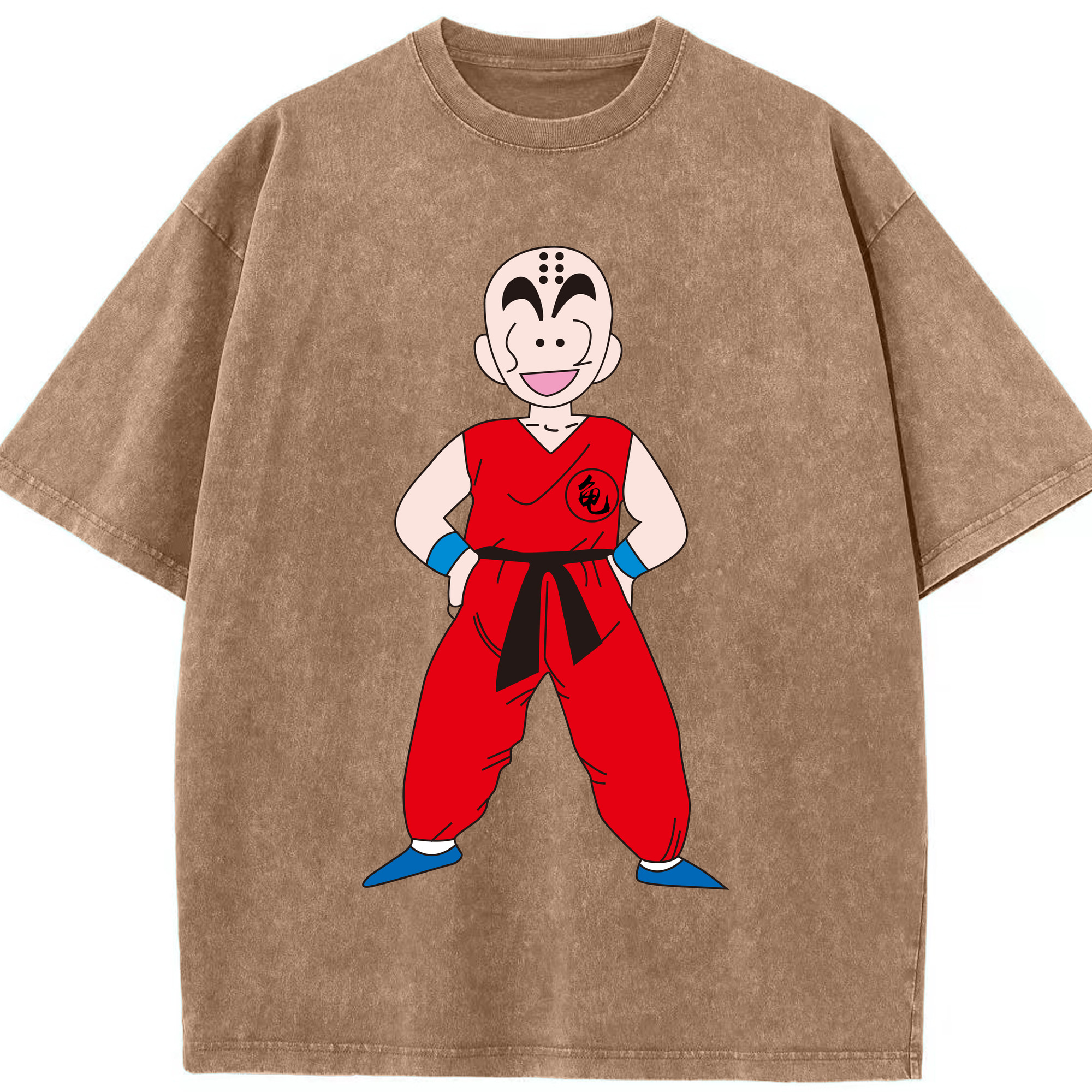 （画像用） ドラゴンボール クリリン DRAGON BALL krillin 綿100% ヴィンテージ風 半袖Tシャツ（フロントプリント）