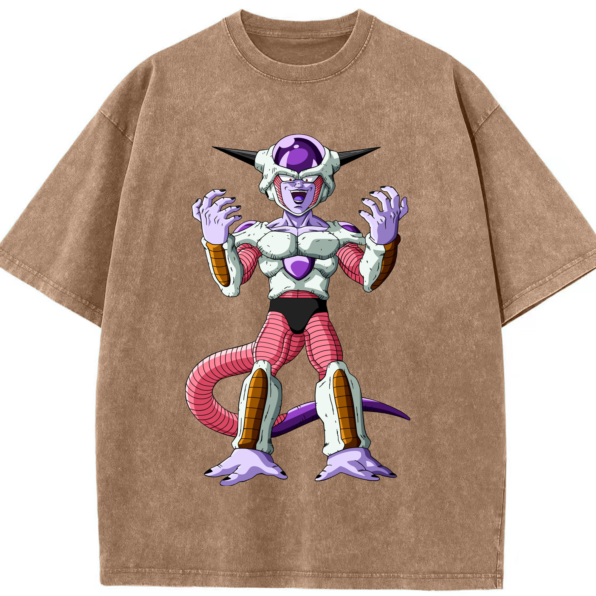 （画像用） ドラゴンボール フリーザ DRAGON BALL Frieza 綿100% ヴィンテージ風 半袖Tシャツ（フロントプリント）