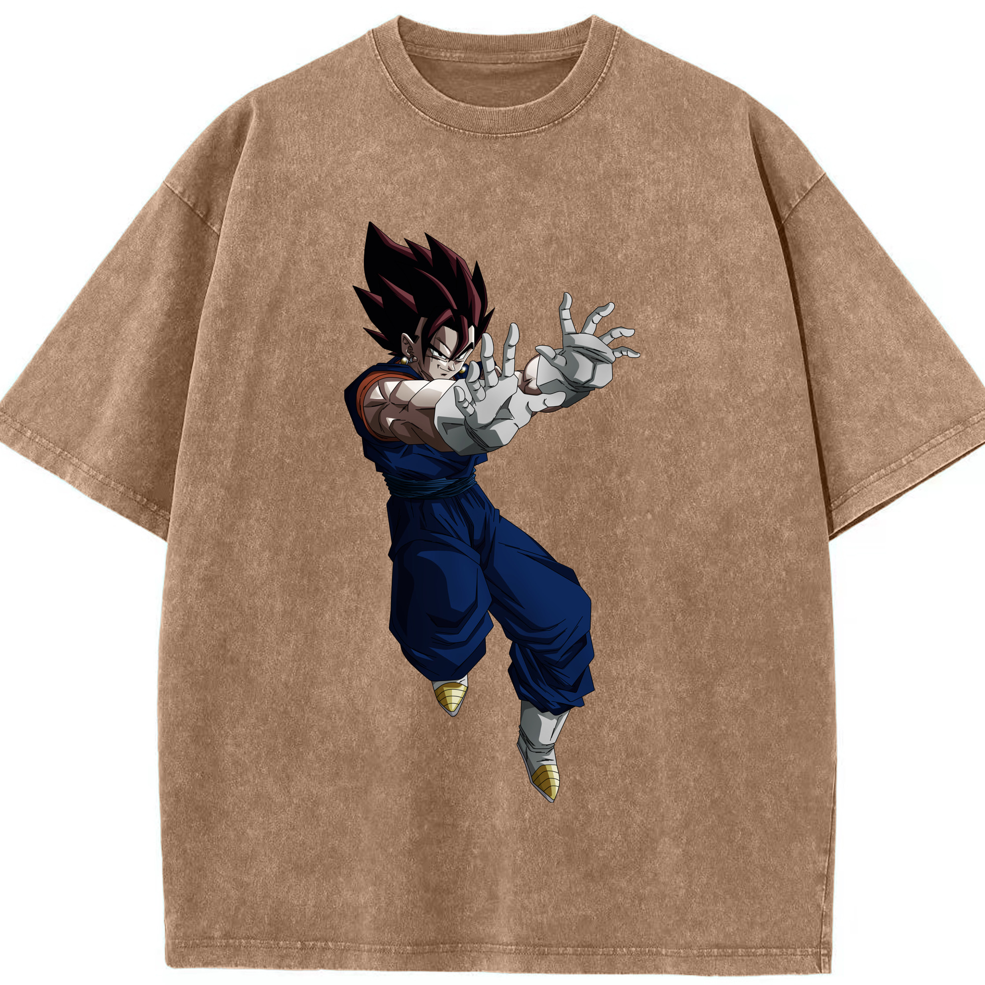 （画像用） ドラゴンボール ベジット DRAGON BALL Vegetto 綿100% ヴィンテージ風 半袖Tシャツ（フロントプリント）