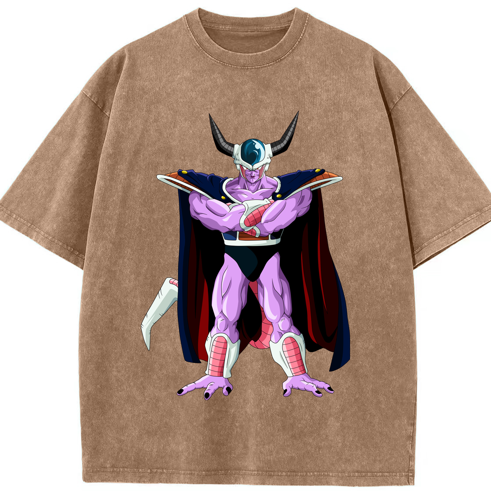 （画像用） ドラゴンボール コルド大王 DRAGON BALL King Cold 綿100% ヴィンテージ風 半袖Tシャツ（フロントプリント）
