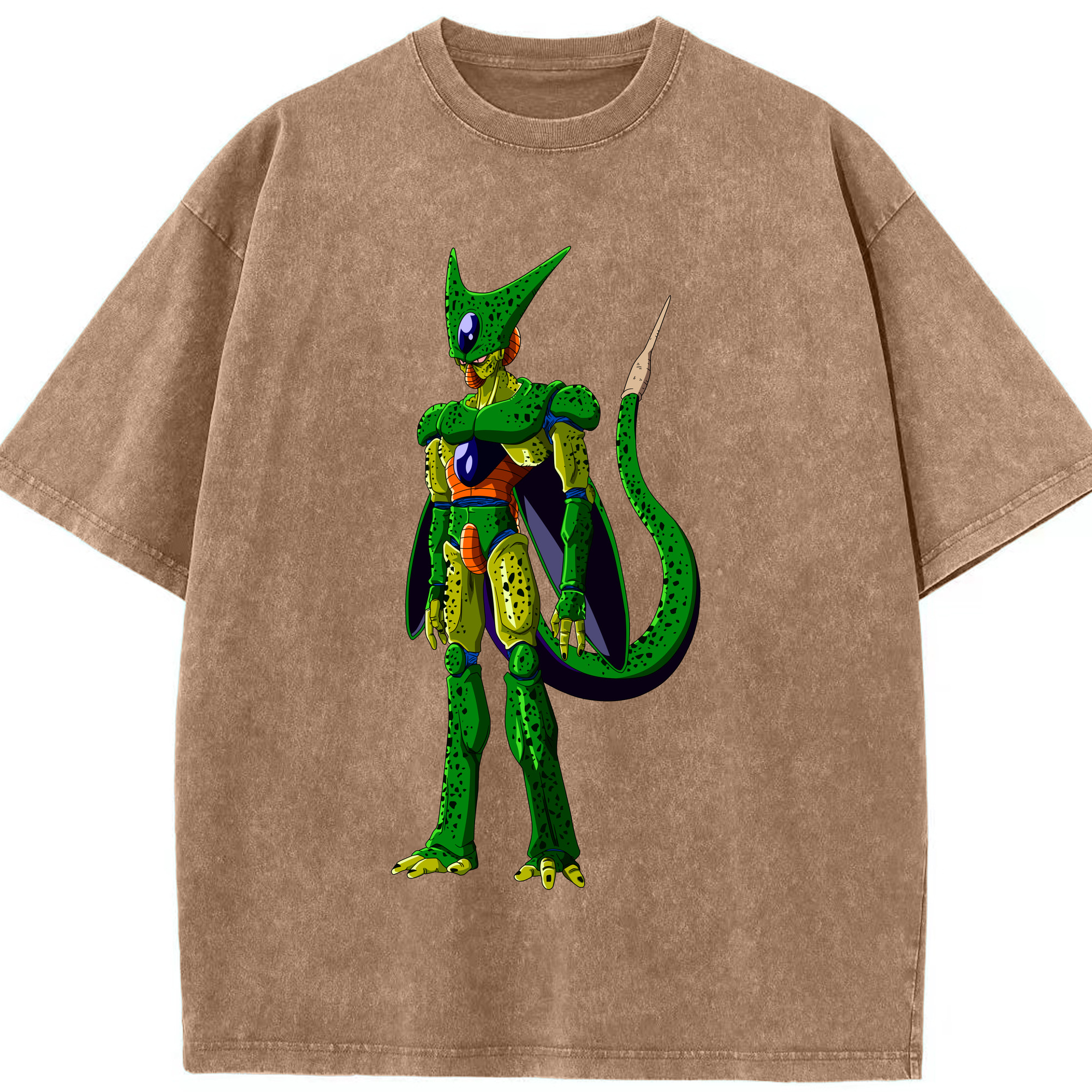 （画像用） ドラゴンボール セル DRAGON BALL Cell 綿100% ヴィンテージ風 半袖Tシャツ（フロントプリント）