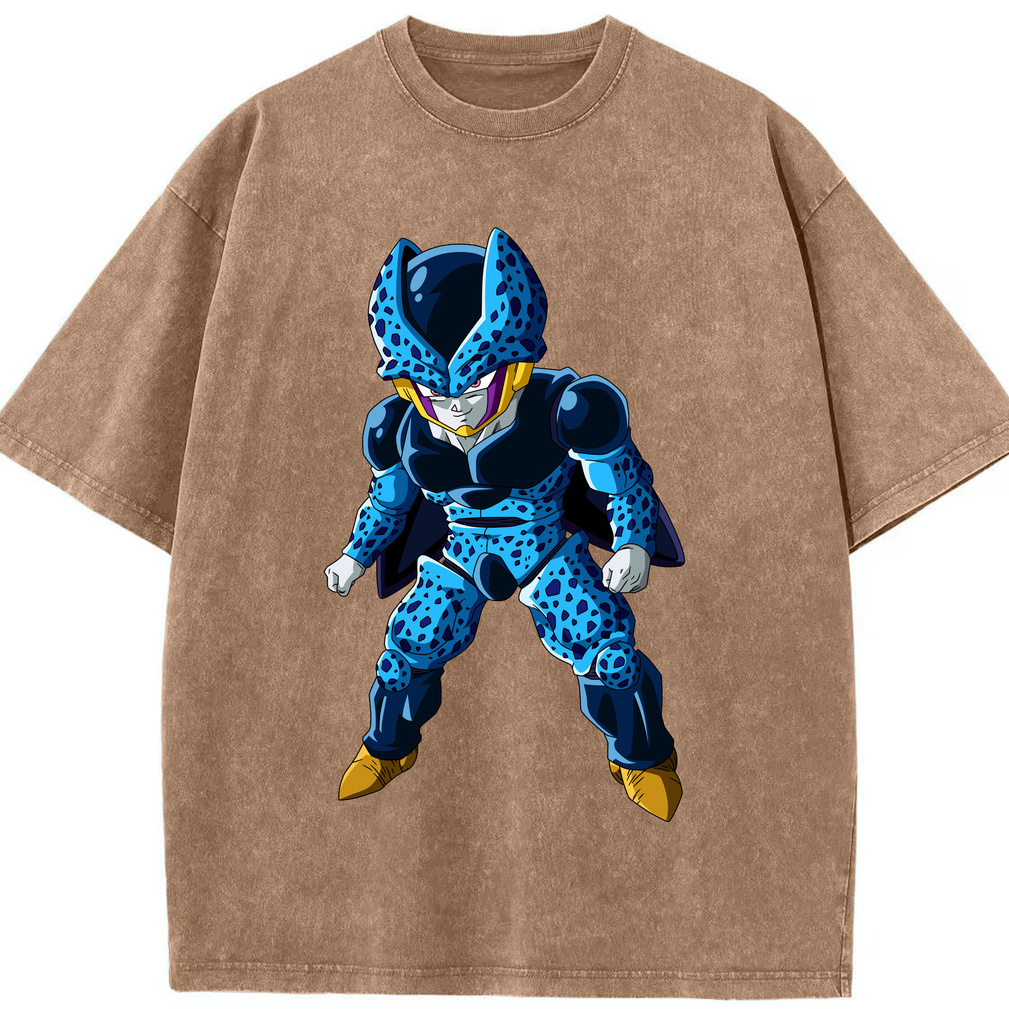 （画像用） ドラゴンボール セル DRAGON BALL Cell 綿100% ヴィンテージ風 半袖Tシャツ（フロントプリント）