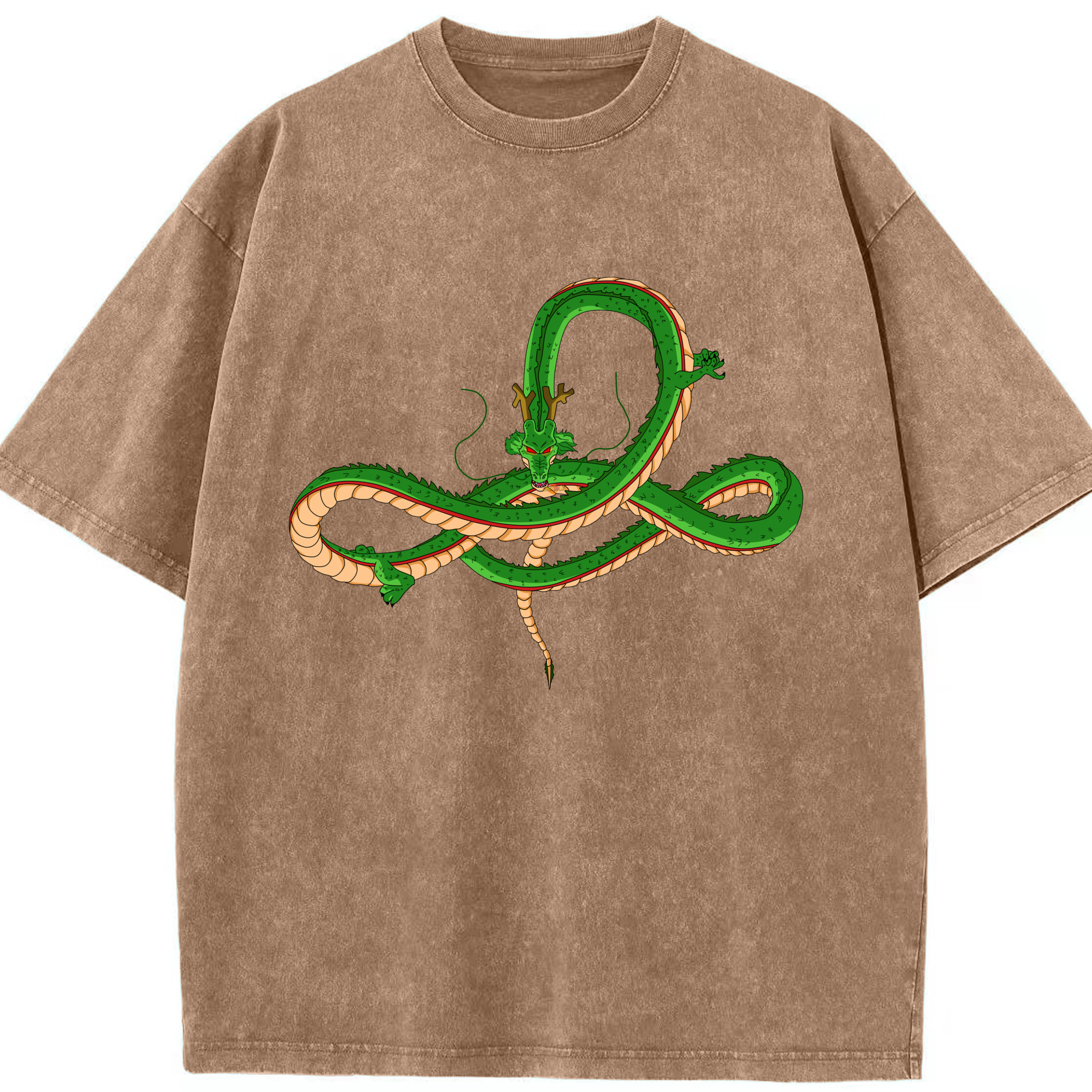 （画像用） ドラゴンボール 神龍 シェンロン DRAGON BALL Shenron 綿100% ヴィンテージ風 半袖Tシャツ（フロントプリント）