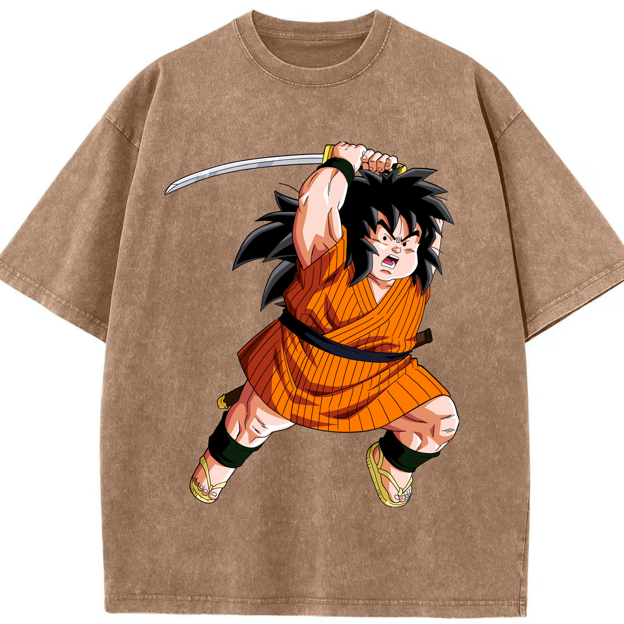 （画像用） ドラゴンボール やじろべえ DRAGON BALL Yajirobe 綿100% ヴィンテージ風 半袖Tシャツ（フロントプリント）