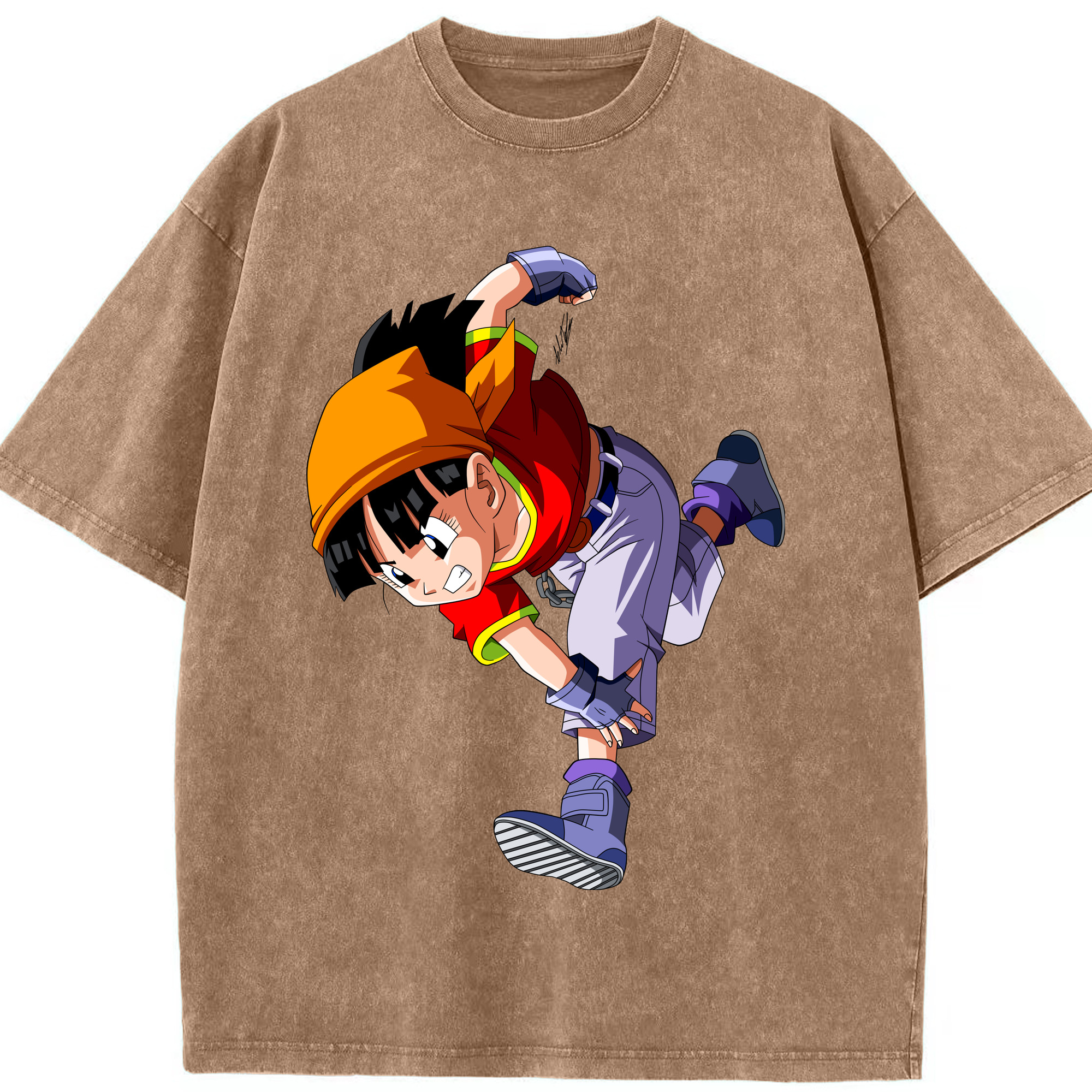 （画像用） ドラゴンボール パン DRAGON BALL Pan 綿100% ヴィンテージ風 半袖Tシャツ（フロントプリント）