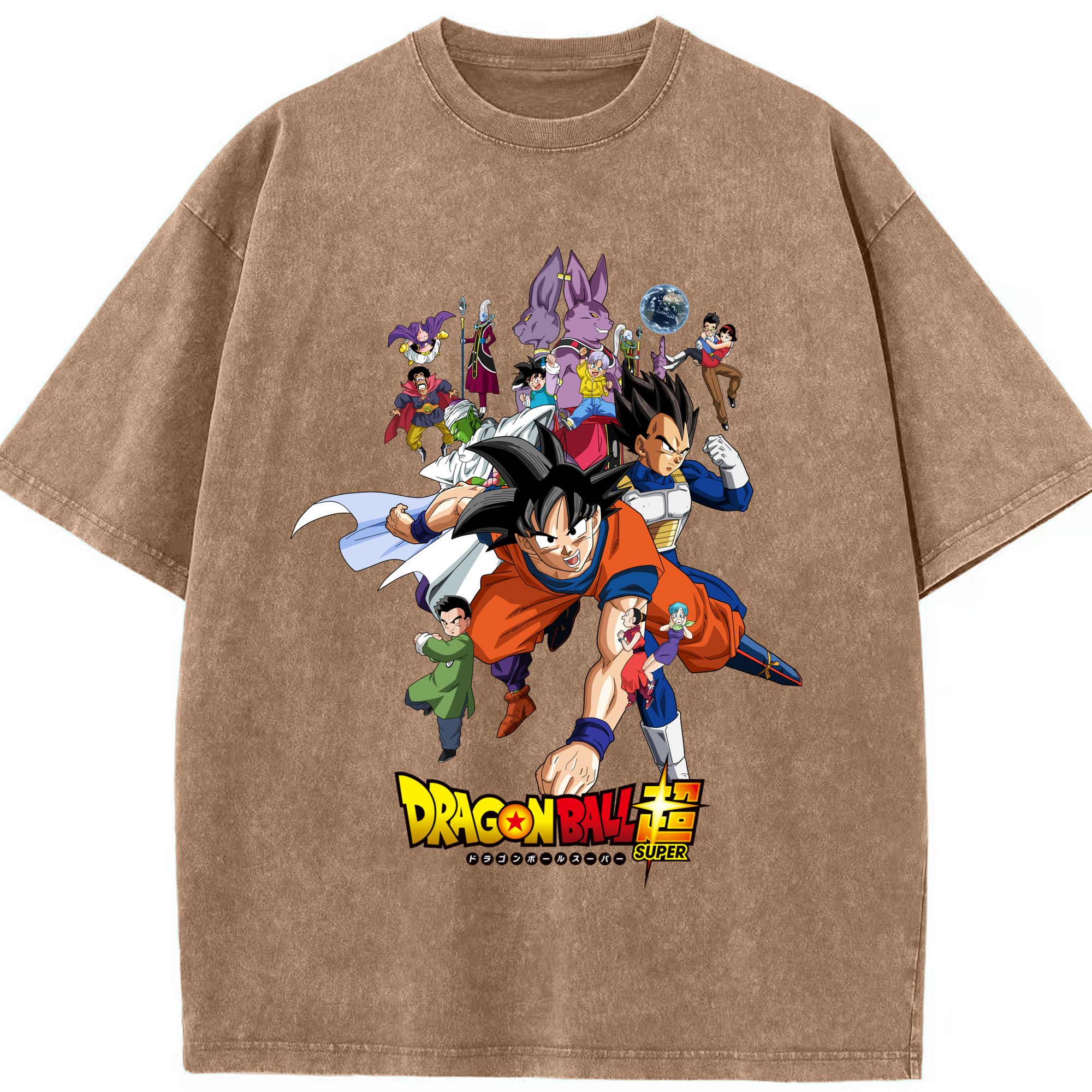 （画像用） ドラゴンボール DRAGON BALL 綿100% ヴィンテージ風 半袖Tシャツ（フロントプリント）