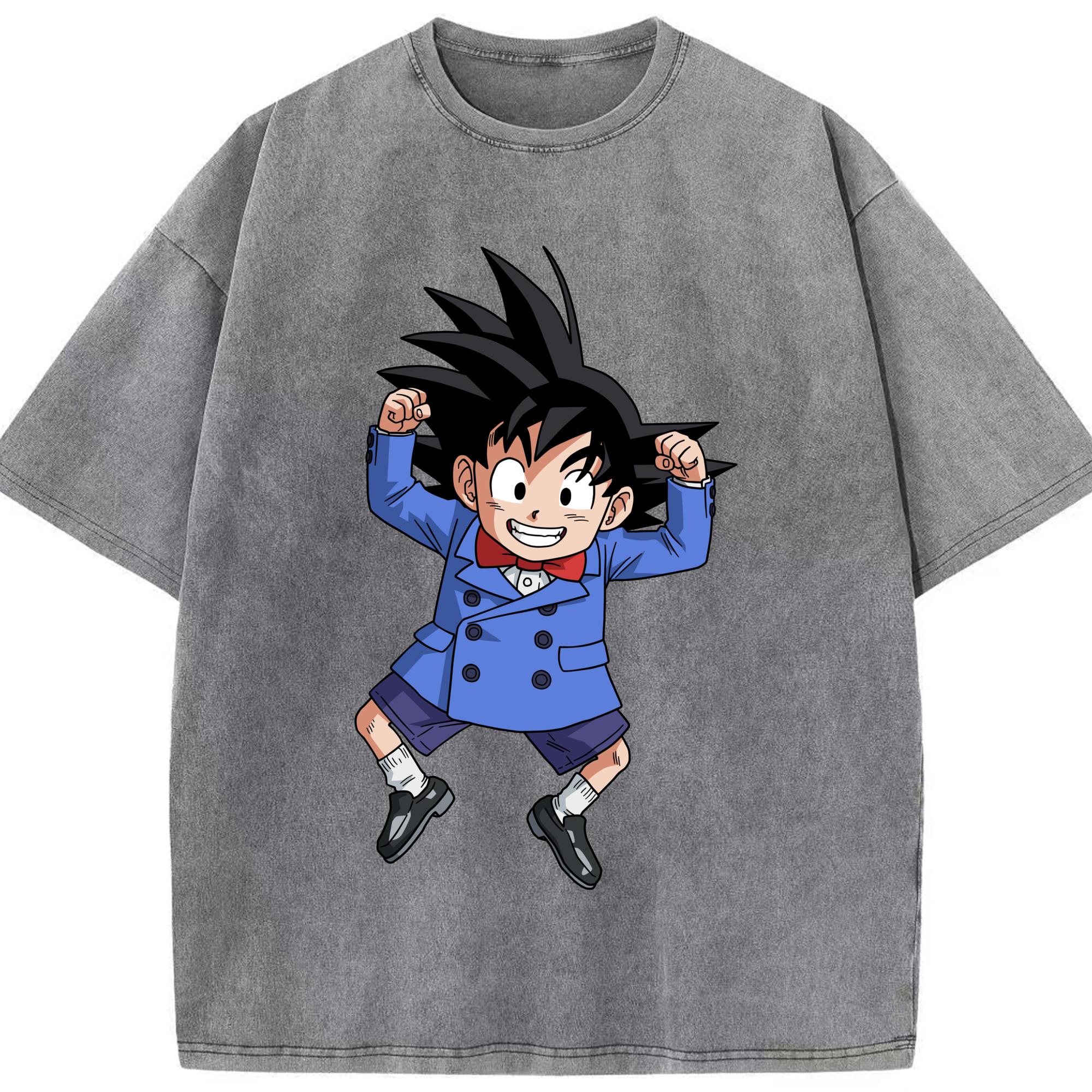 （画像用） ドラゴンボール 孫悟空（そん ごくう）Son Goku カカロット DRAGON BALL Kakarotto 綿100% ヴィンテージ風 半袖Tシャツ（フロントプリント）