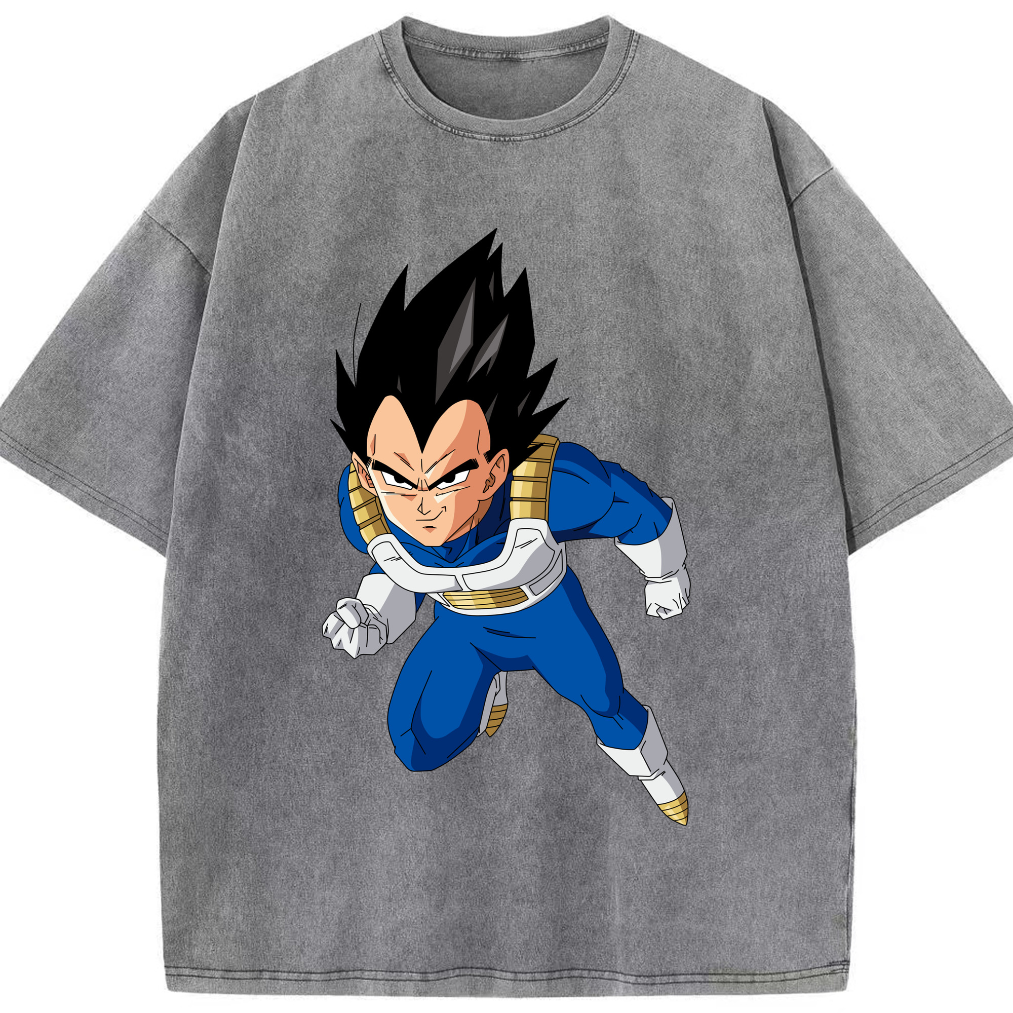 （画像用） ドラゴンボール ベジータ四世（Bejīta Yonsei）DRAGON BALL Vegeta IV 綿100% ヴィンテージ風 半袖Tシャツ（フロントプリント）