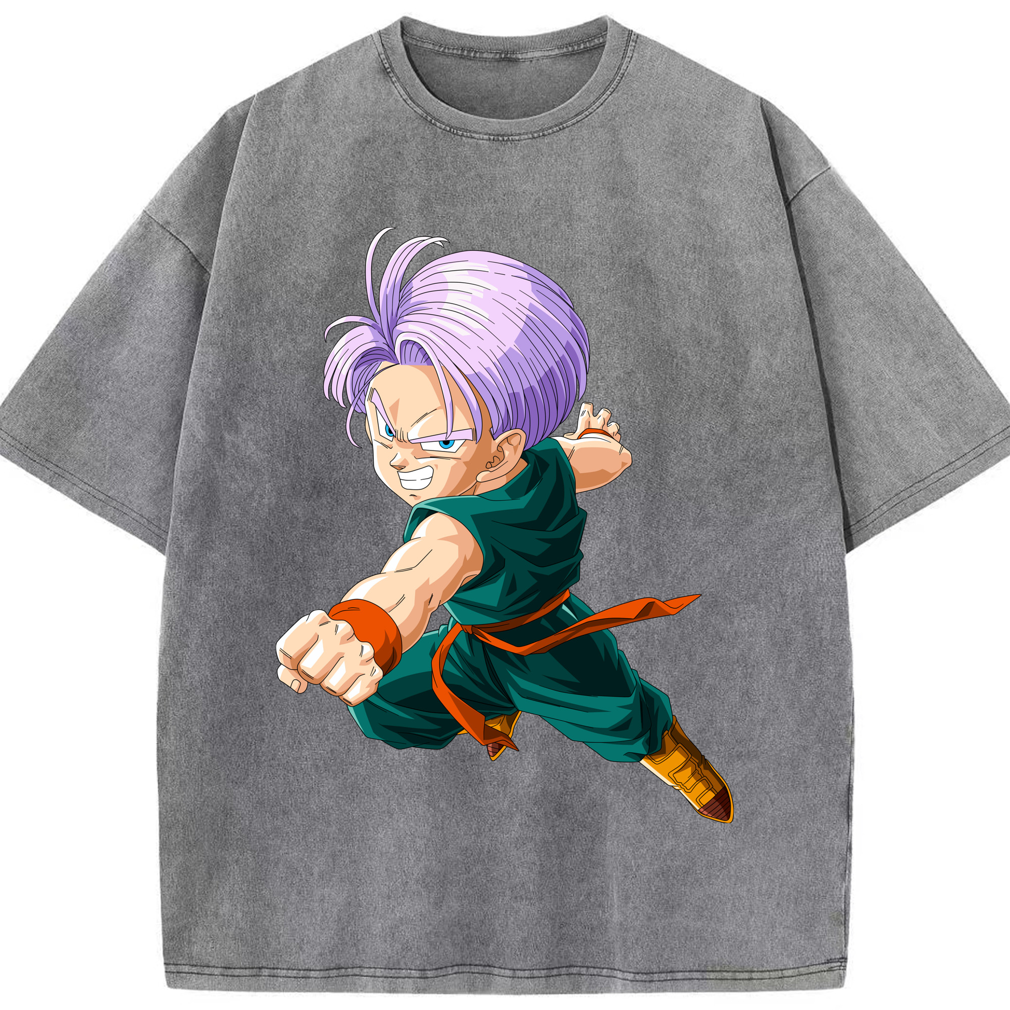 （画像用） ドラゴンボール トランクス（Torankusu）DRAGON BALL Trunks 綿100% ヴィンテージ風 半袖Tシャツ（フロントプリント）