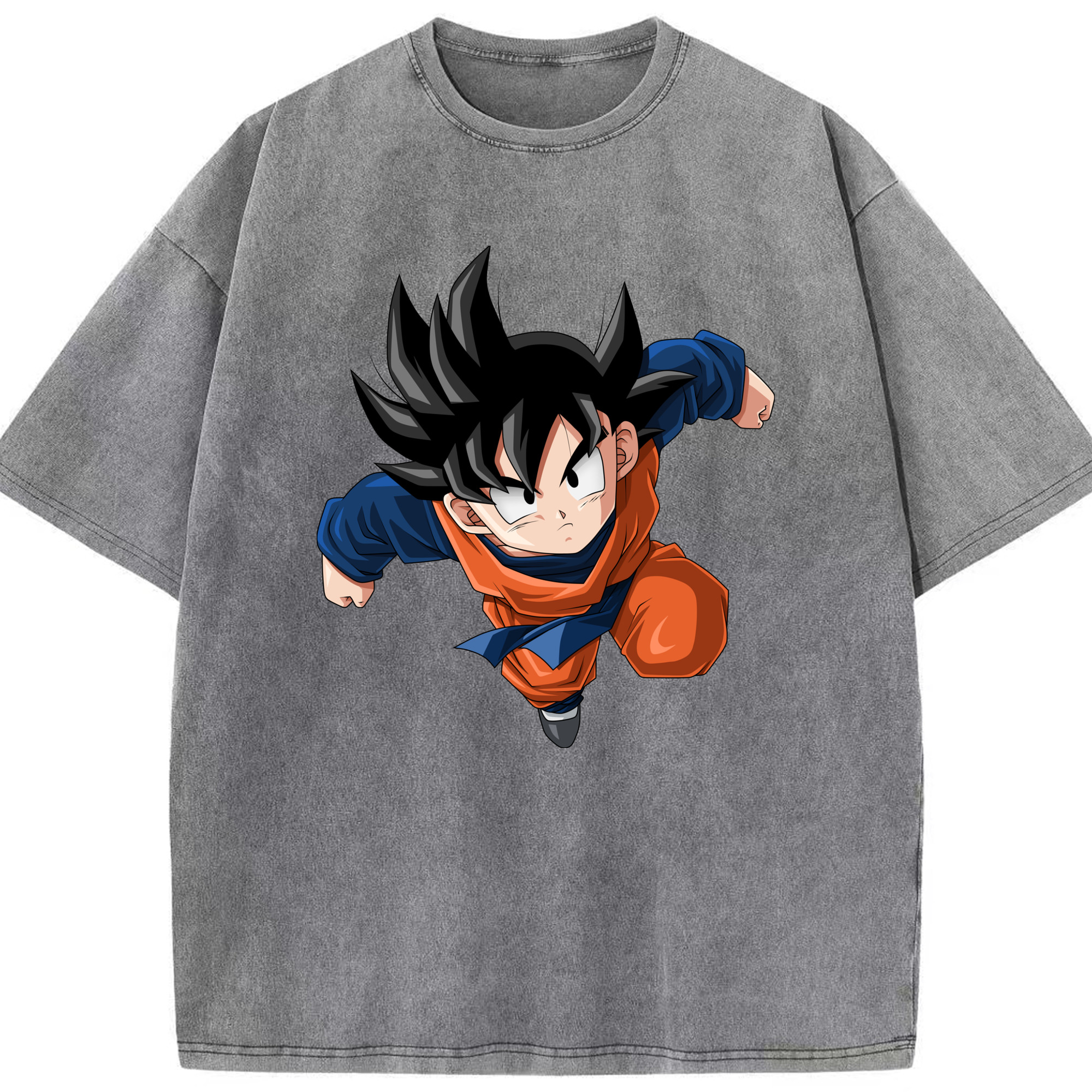 （画像用） ドラゴンボール 孫悟空（そん ごくう）Son Goku カカロット DRAGON BALL Kakarotto 綿100% ヴィンテージ風 半袖Tシャツ（フロントプリント）