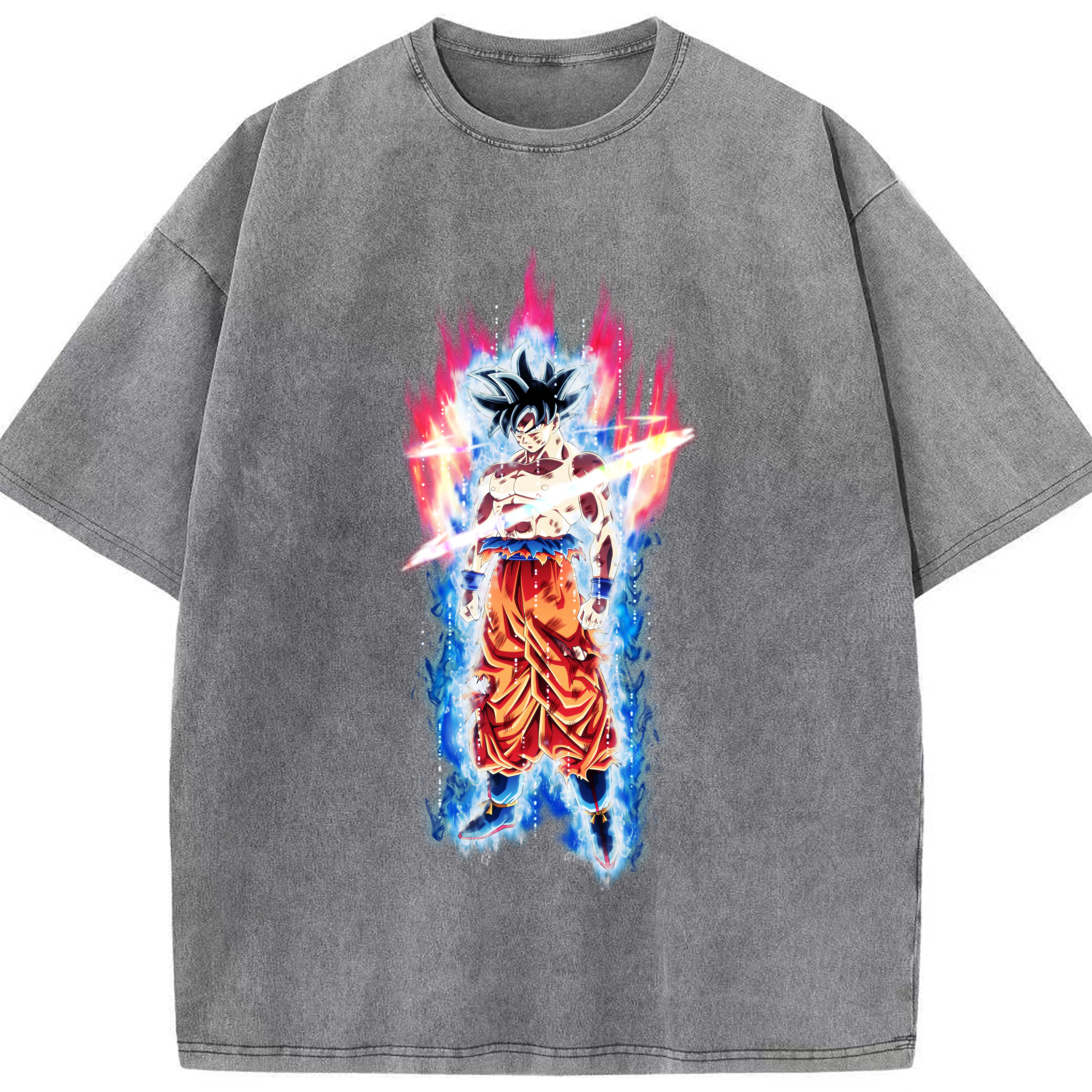 （画像用） ドラゴンボール 孫悟空（そん ごくう）Son Goku カカロット DRAGON BALL Kakarotto 綿100% ヴィンテージ風 半袖Tシャツ（フロントプリント）