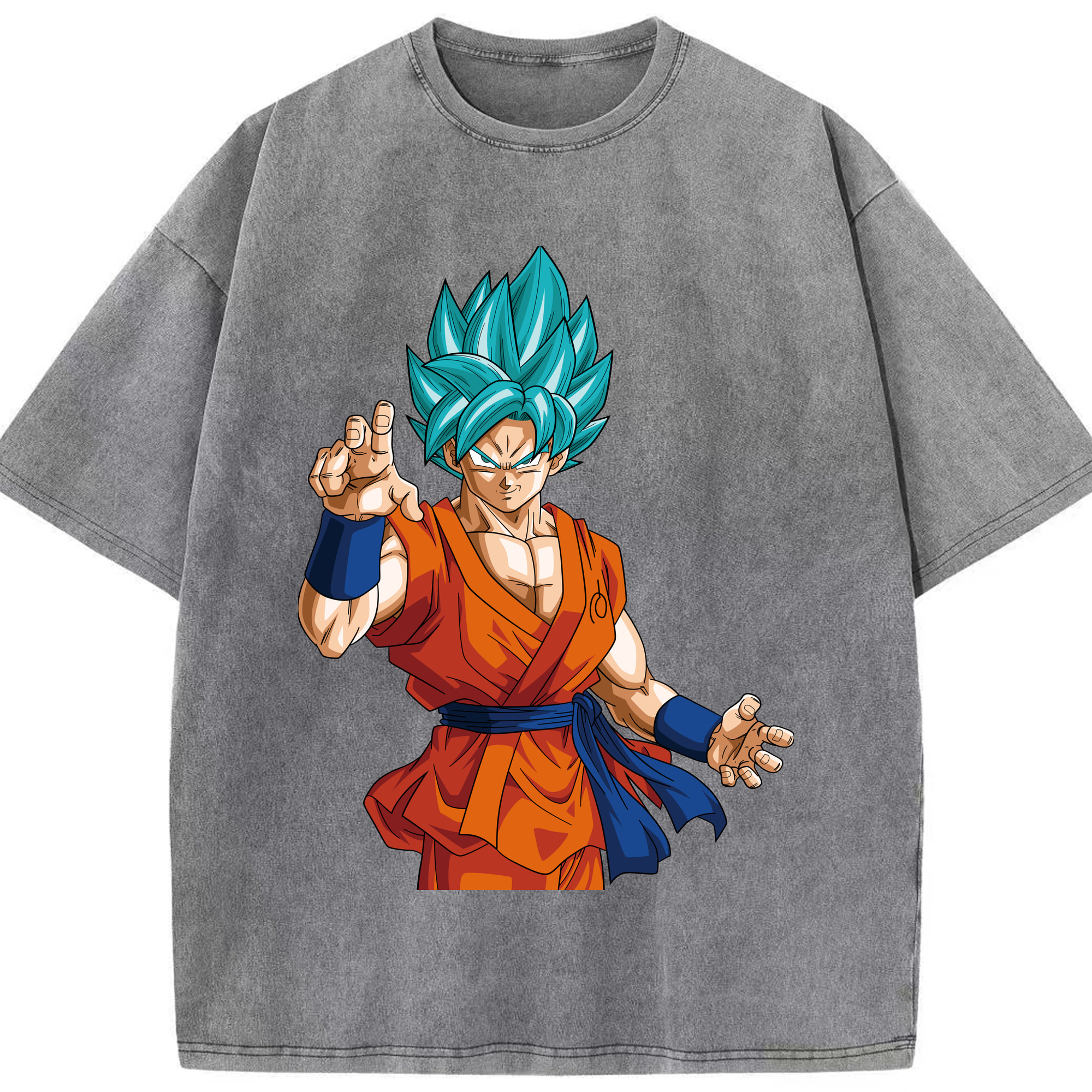 （画像用） ドラゴンボール 孫悟空（そん ごくう）Son Goku カカロット DRAGON BALL Kakarotto 綿100% ヴィンテージ風 半袖Tシャツ（フロントプリント）