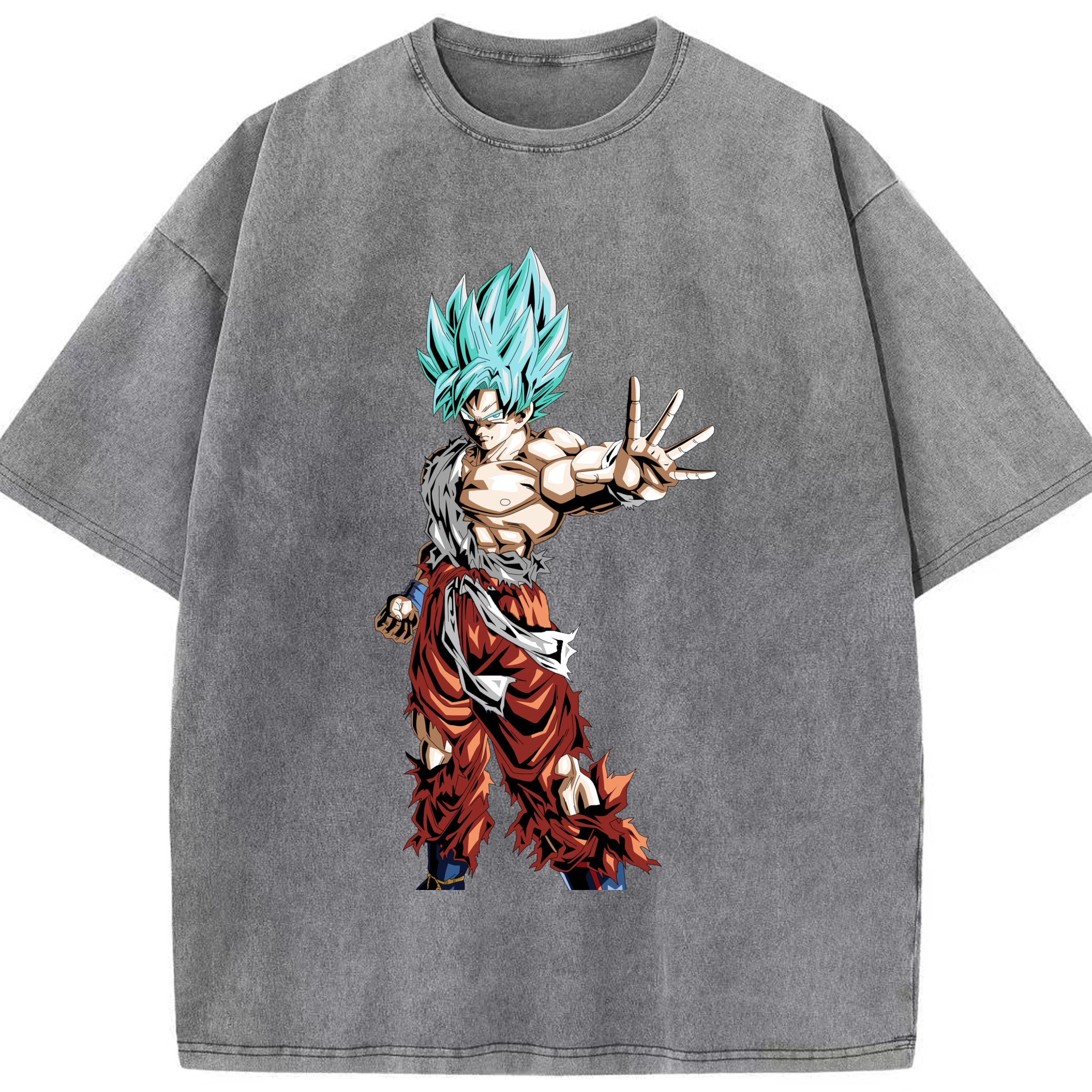 （画像用） ドラゴンボール 孫悟空（そん ごくう）Son Goku カカロット DRAGON BALL Kakarotto 綿100% ヴィンテージ風 半袖Tシャツ（フロントプリント）