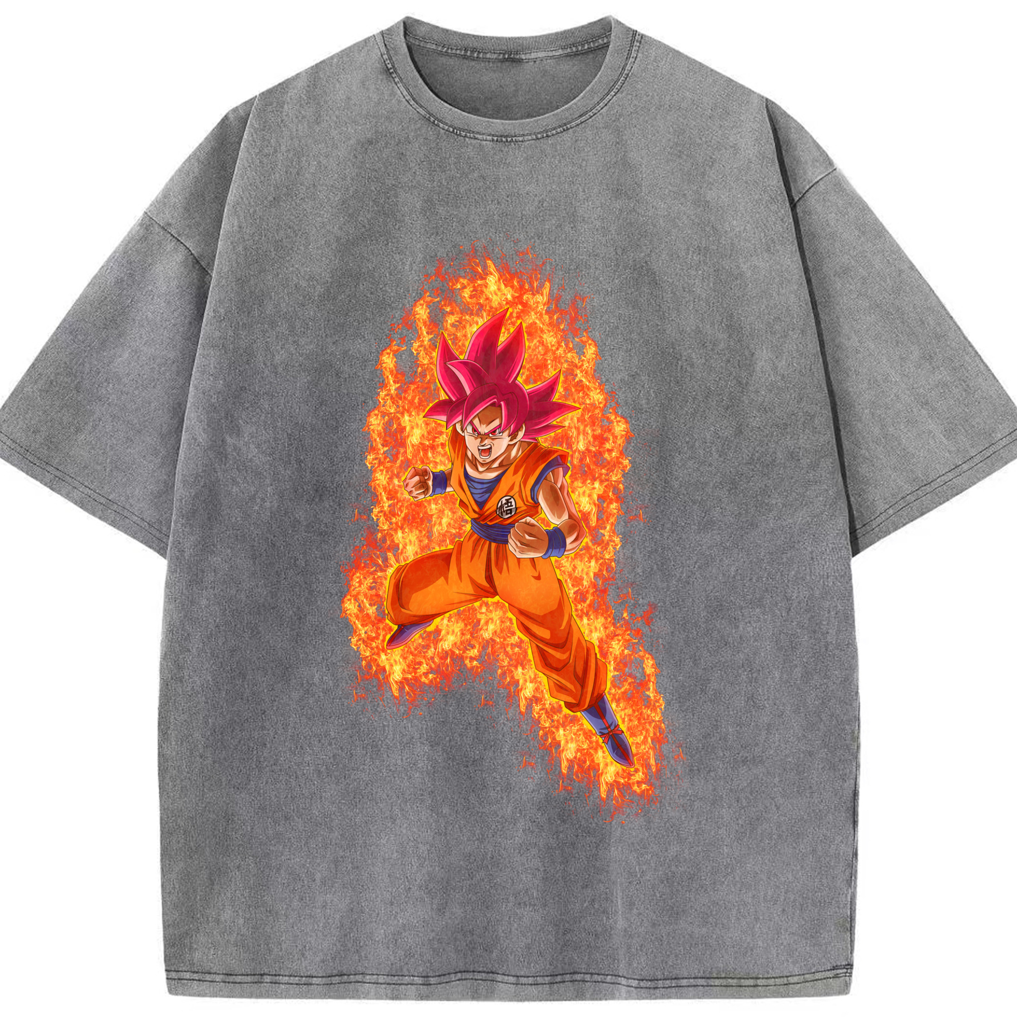 （画像用） ドラゴンボール 孫悟空（そん ごくう）Son Goku カカロット DRAGON BALL Kakarotto 綿100% ヴィンテージ風 半袖Tシャツ（フロントプリント）