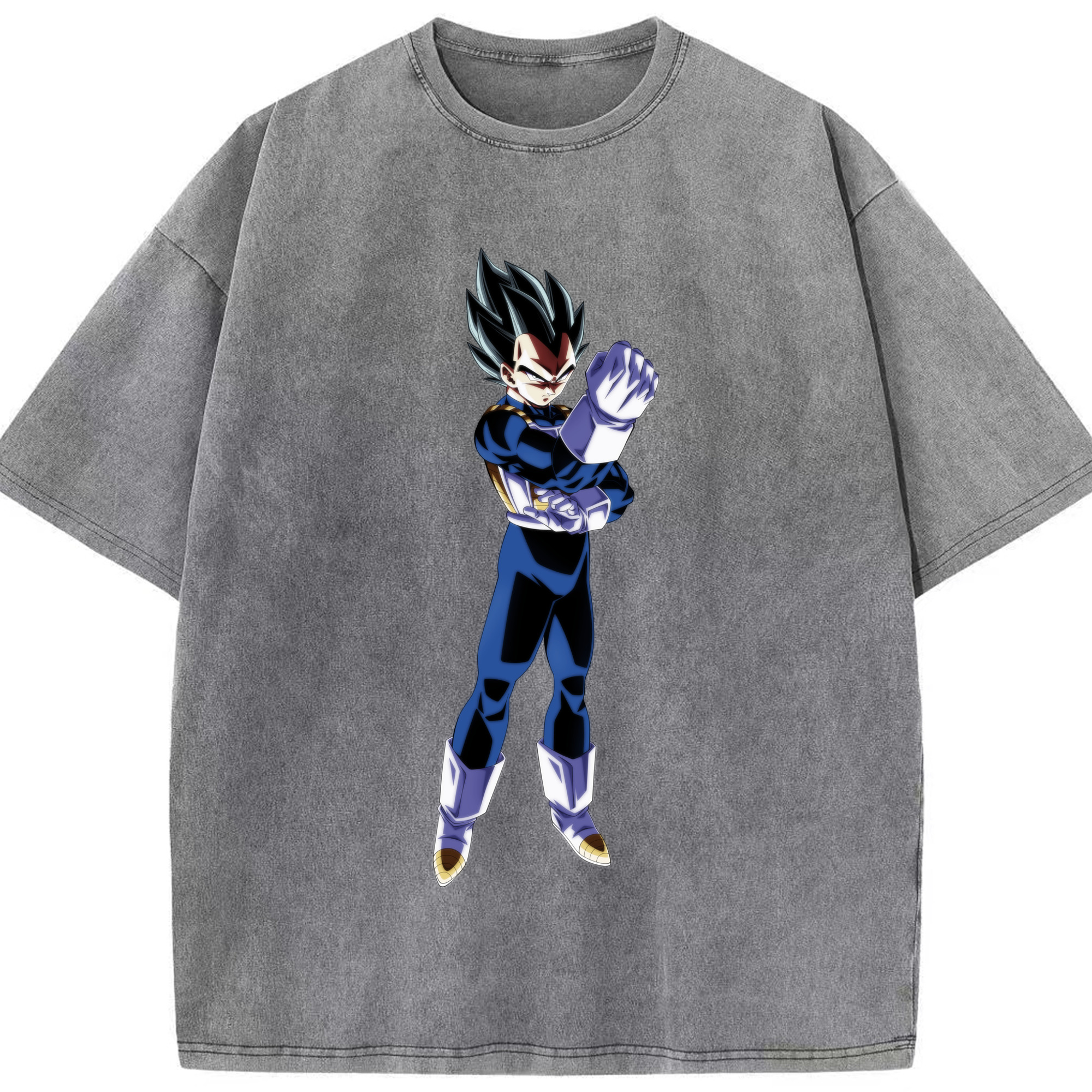 （画像用） ドラゴンボール ベジータ四世（Bejīta Yonsei）DRAGON BALL Vegeta IV 綿100% ヴィンテージ風 半袖Tシャツ（フロントプリント）
