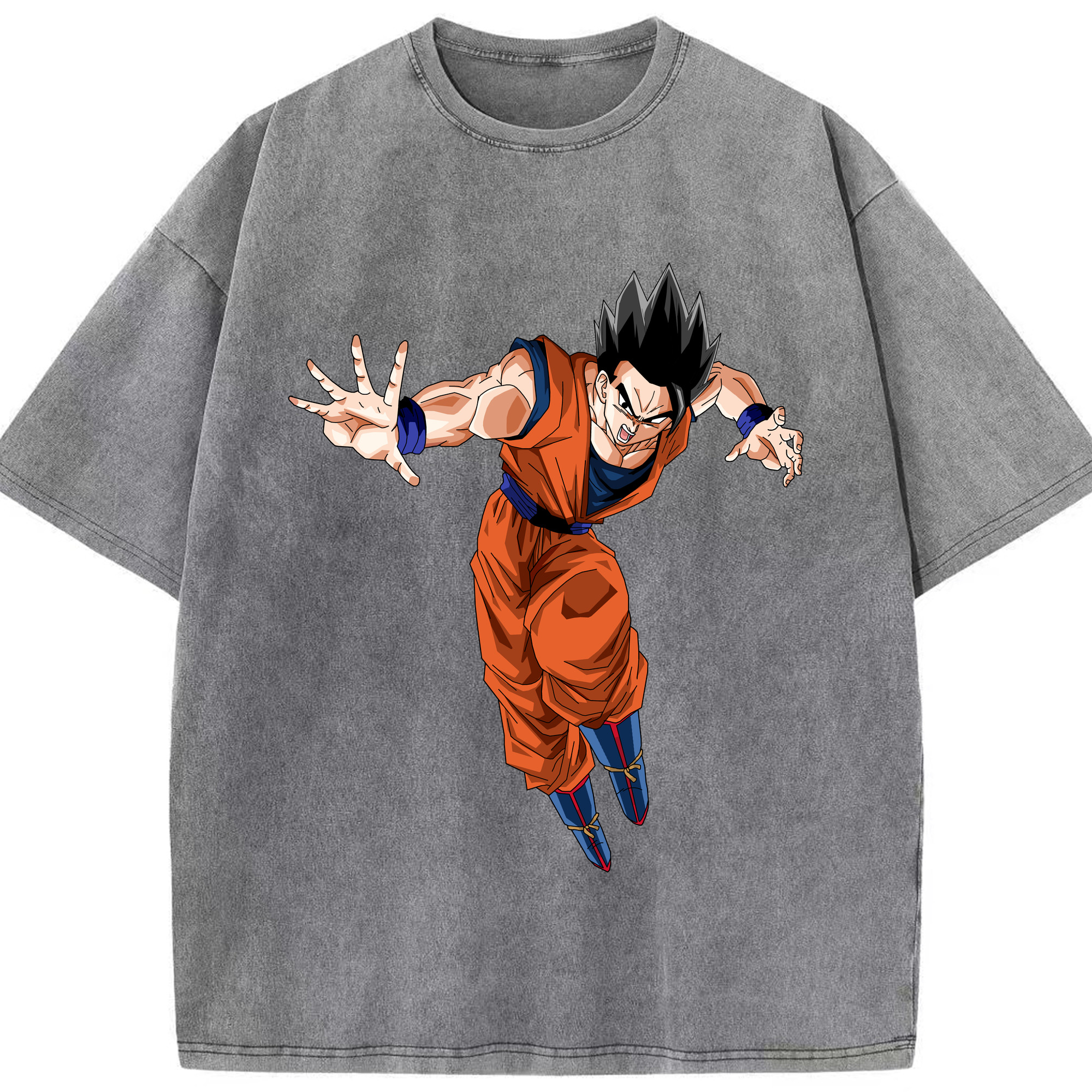 （画像用） ドラゴンボール 孫 悟飯（そんごはん）DRAGON BALL Son Gohan 綿100% ヴィンテージ風 半袖Tシャツ（フロントプリント）