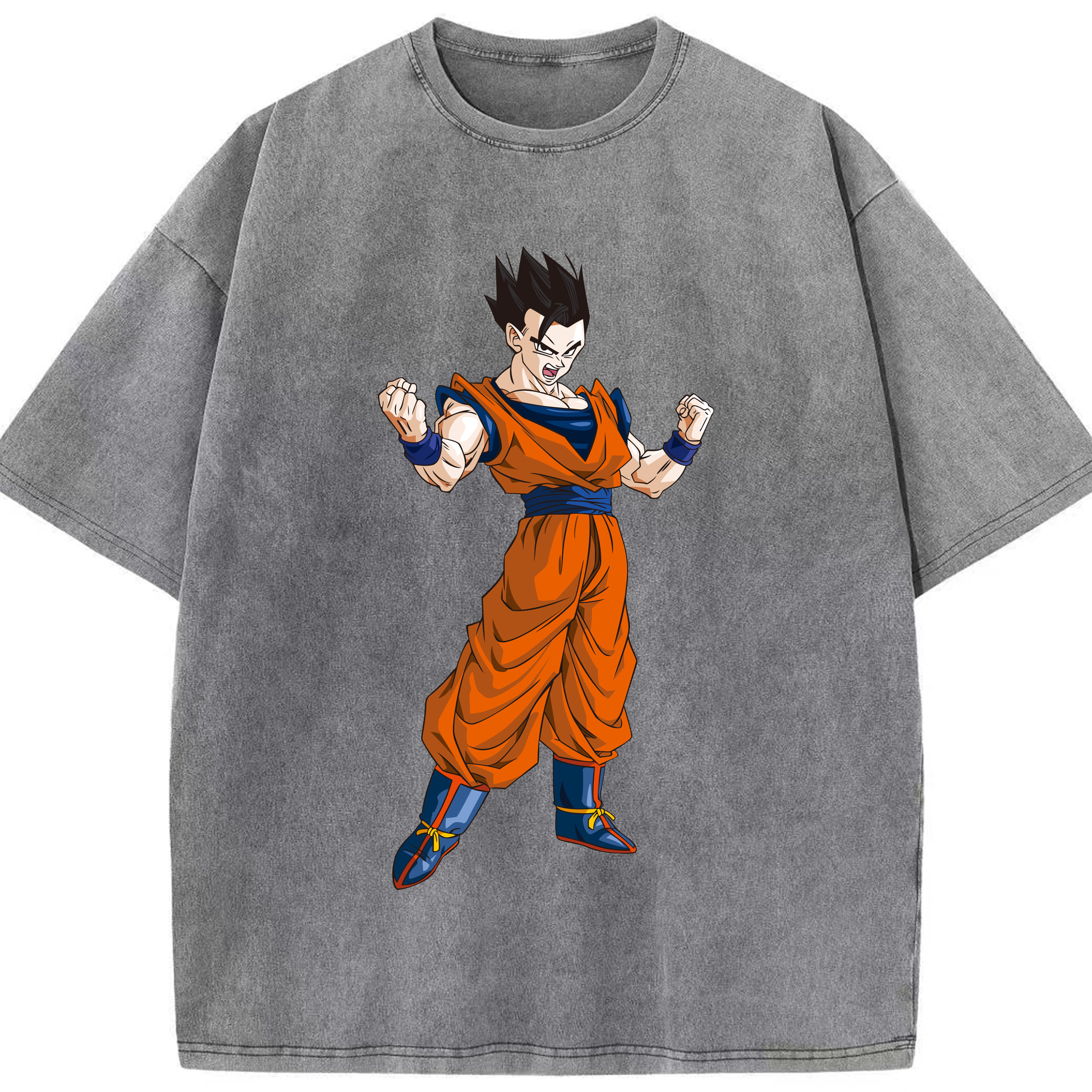 （画像用） ドラゴンボール 孫 悟飯（そんごはん）DRAGON BALL Son Gohan 綿100% ヴィンテージ風 半袖Tシャツ（フロントプリント）