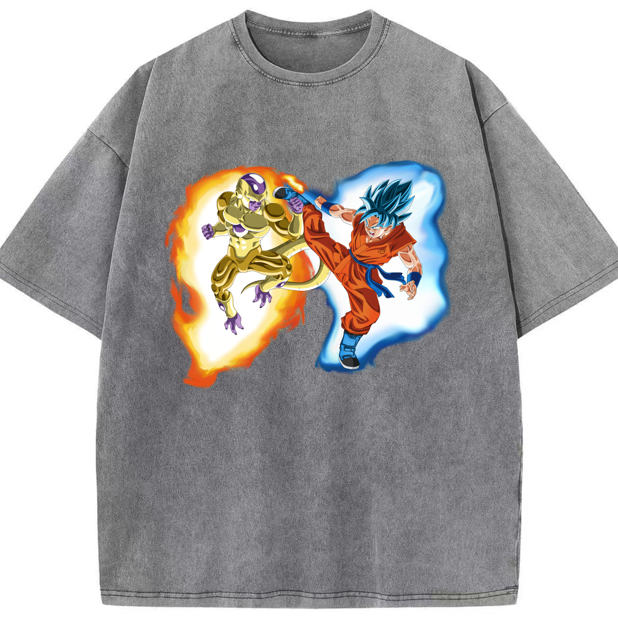 （画像用） ドラゴンボール フリーザ DRAGON BALL Frieza 綿100% ヴィンテージ風 半袖Tシャツ（フロントプリント）