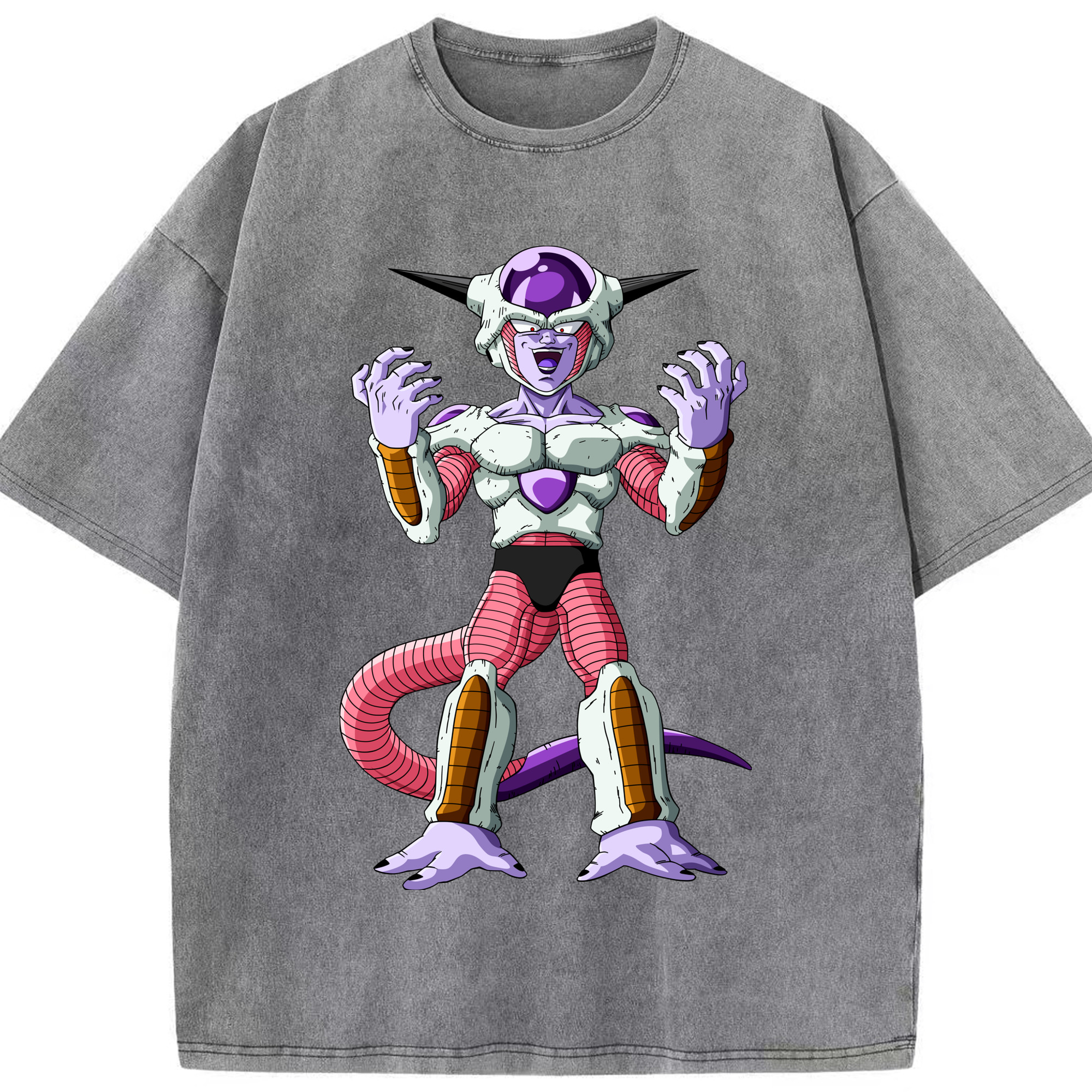 （画像用） ドラゴンボール フリーザ DRAGON BALL Frieza 綿100% ヴィンテージ風 半袖Tシャツ（フロントプリント）