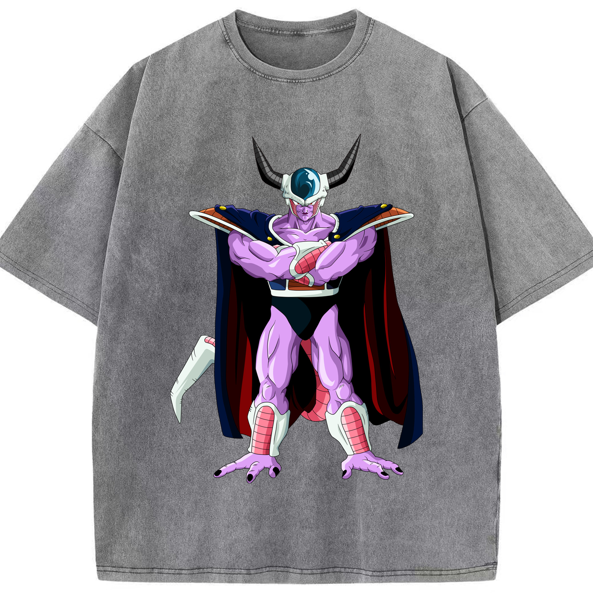 （画像用） ドラゴンボール コルド大王 DRAGON BALL King Cold 綿100% ヴィンテージ風 半袖Tシャツ（フロントプリント）