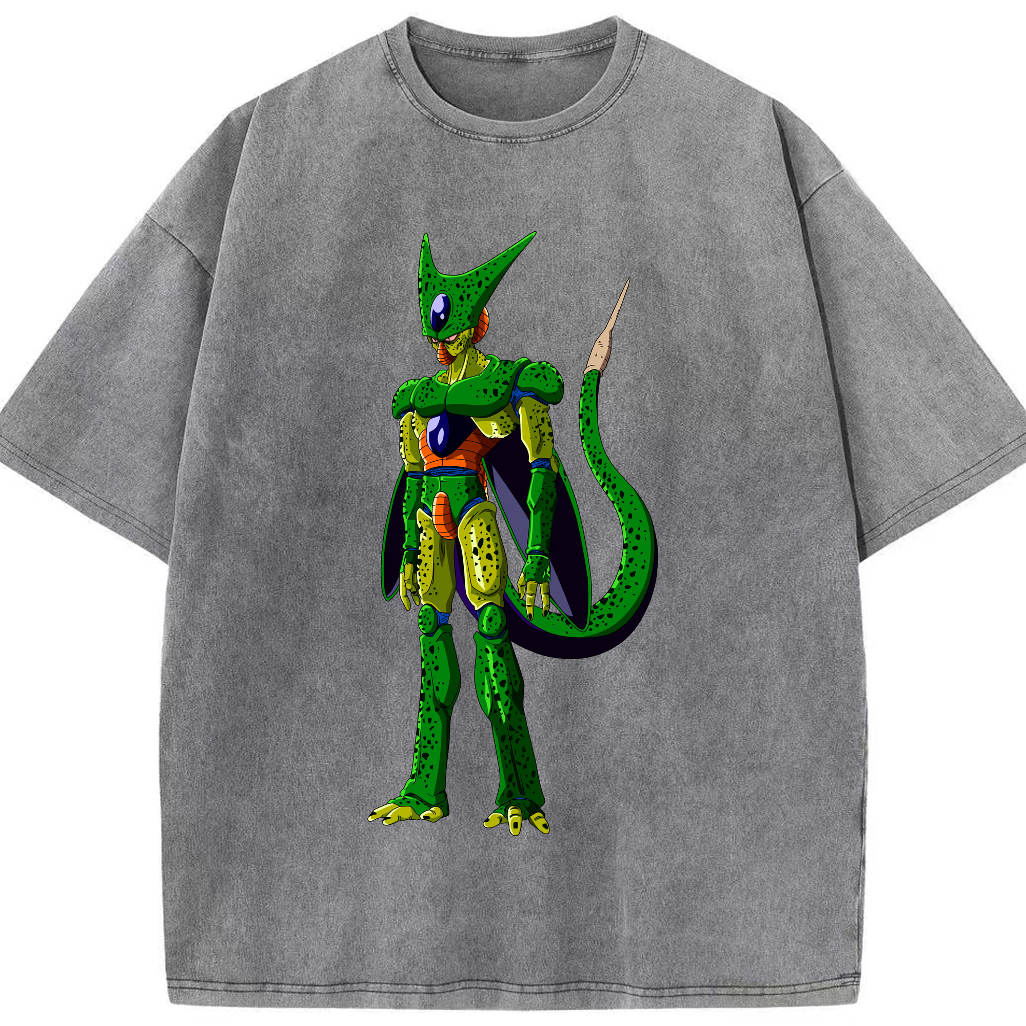 （画像用） ドラゴンボール セル DRAGON BALL Cell 綿100% ヴィンテージ風 半袖Tシャツ（フロントプリント）