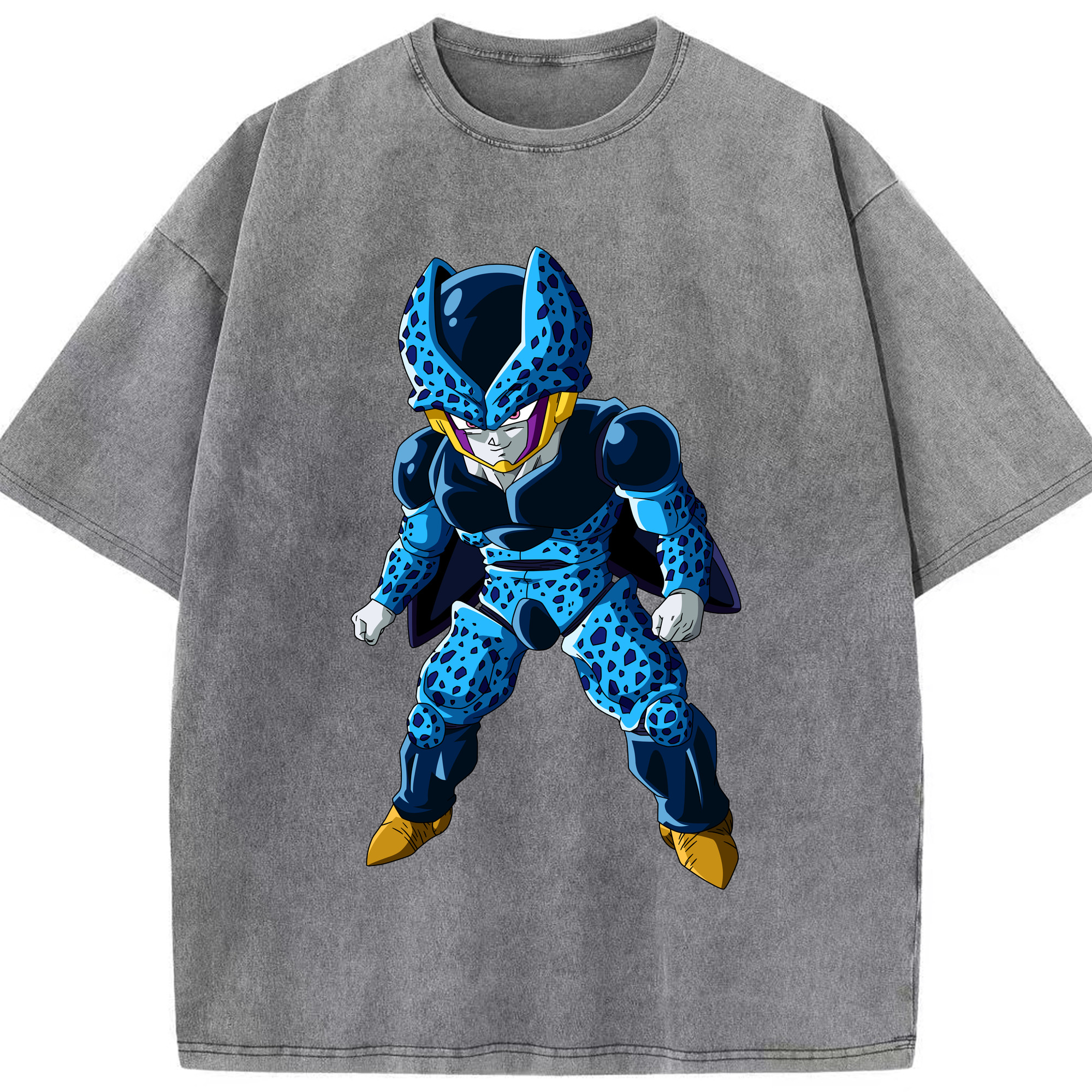 （画像用） ドラゴンボール セル DRAGON BALL Cell 綿100% ヴィンテージ風 半袖Tシャツ（フロントプリント）