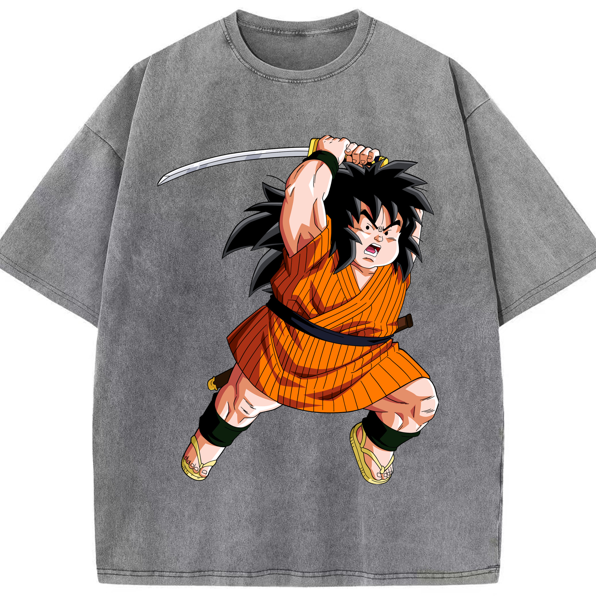 （画像用） ドラゴンボール やじろべえ DRAGON BALL Yajirobe 綿100% ヴィンテージ風 半袖Tシャツ（フロントプリント）