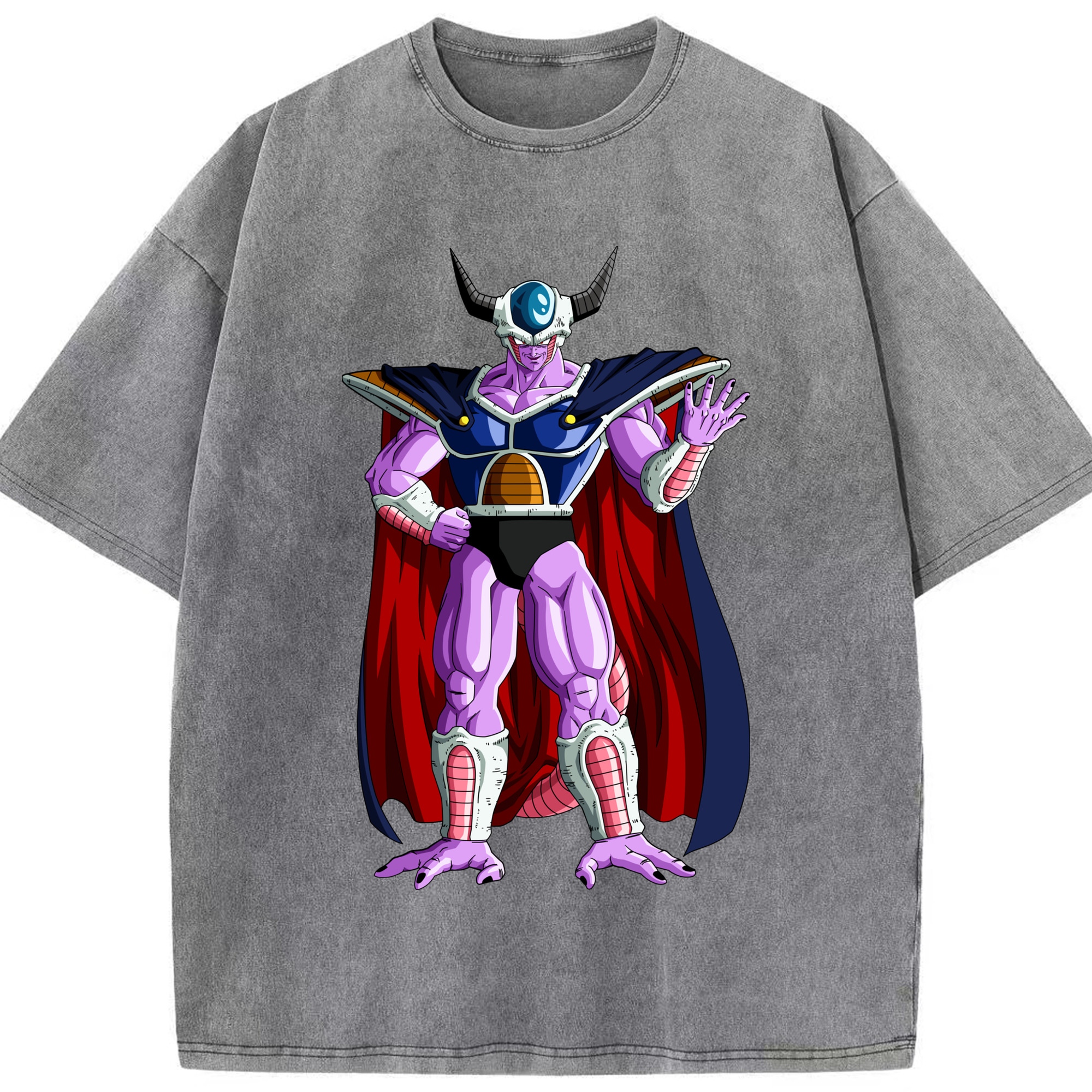 （画像用） ドラゴンボール コルド大王 DRAGON BALL King Cold 綿100% ヴィンテージ風 半袖Tシャツ（フロントプリント）