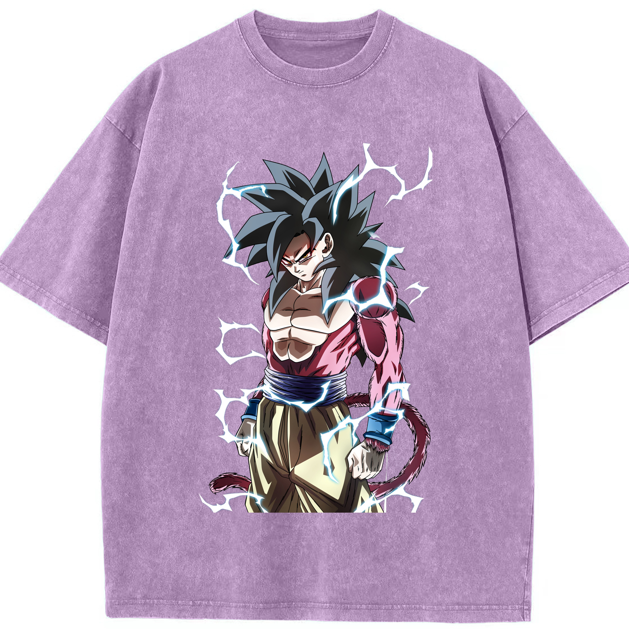 （画像用） ドラゴンボール 孫悟空（そん ごくう）Son Goku カカロット DRAGON BALL Kakarotto 綿100% ヴィンテージ風 半袖Tシャツ（フロントプリント）